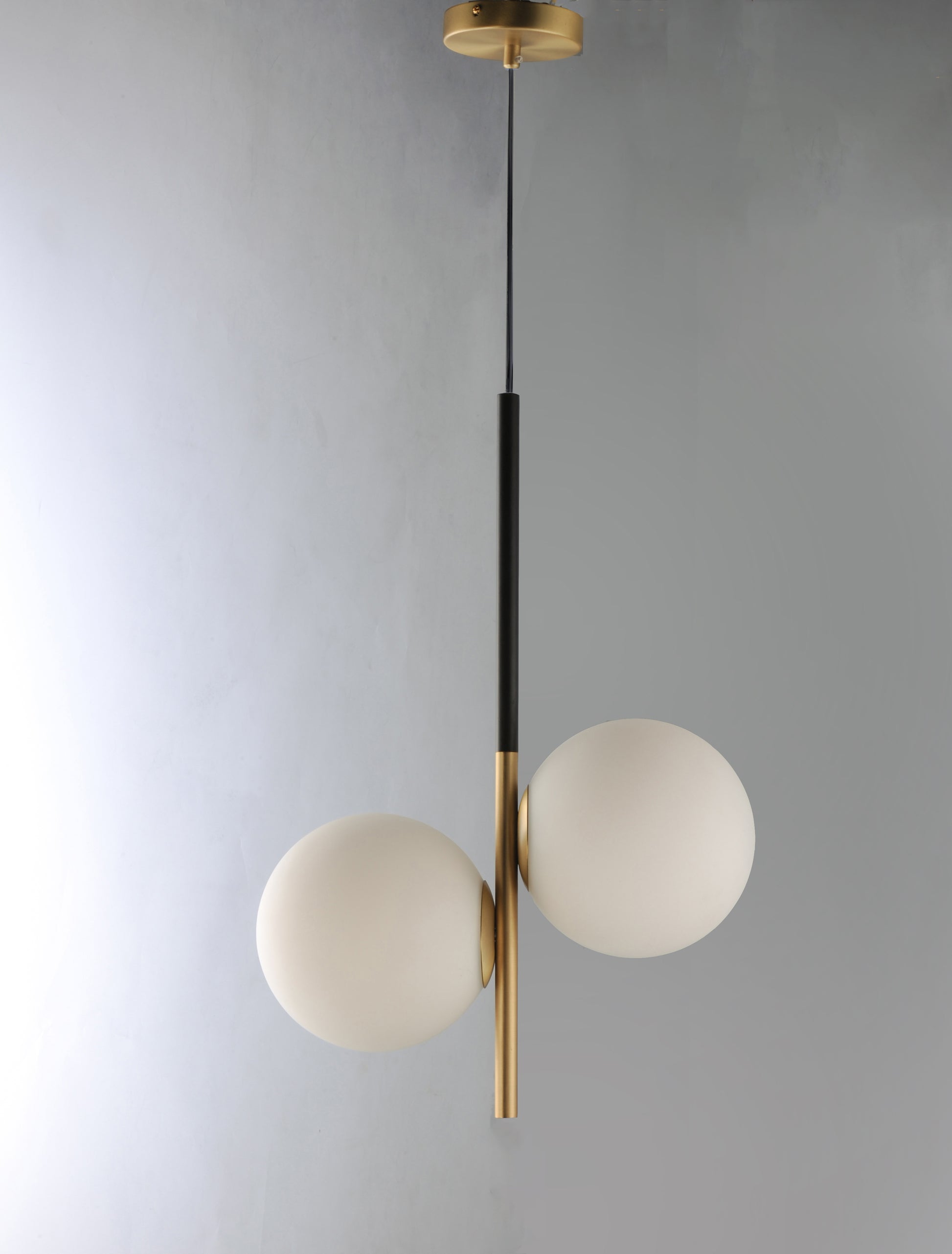 Vesper 2-Light Pendant Satin Brass/Black by Maxim Lighting