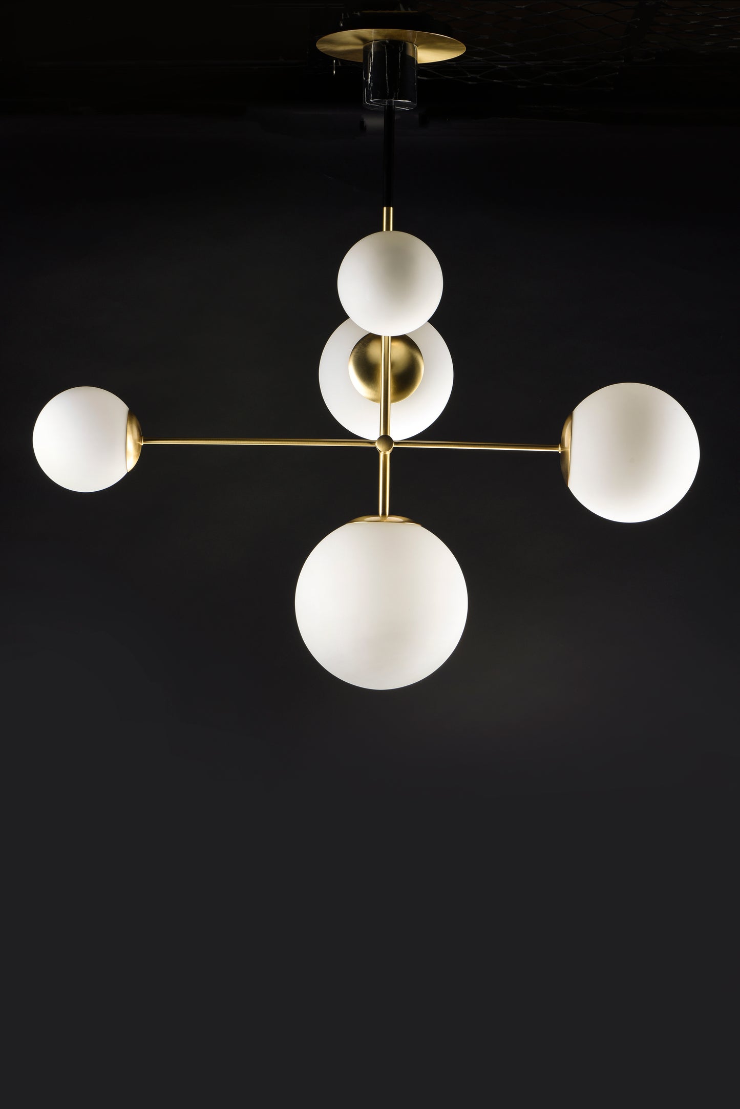 Vesper 5-Light Pendant Satin Brass/Black by Maxim Lighting
