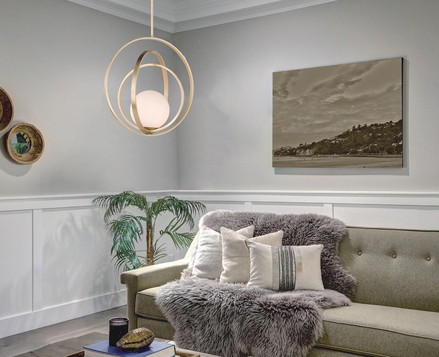 Coronet Pendant Satin Brass by Maxim Lighting