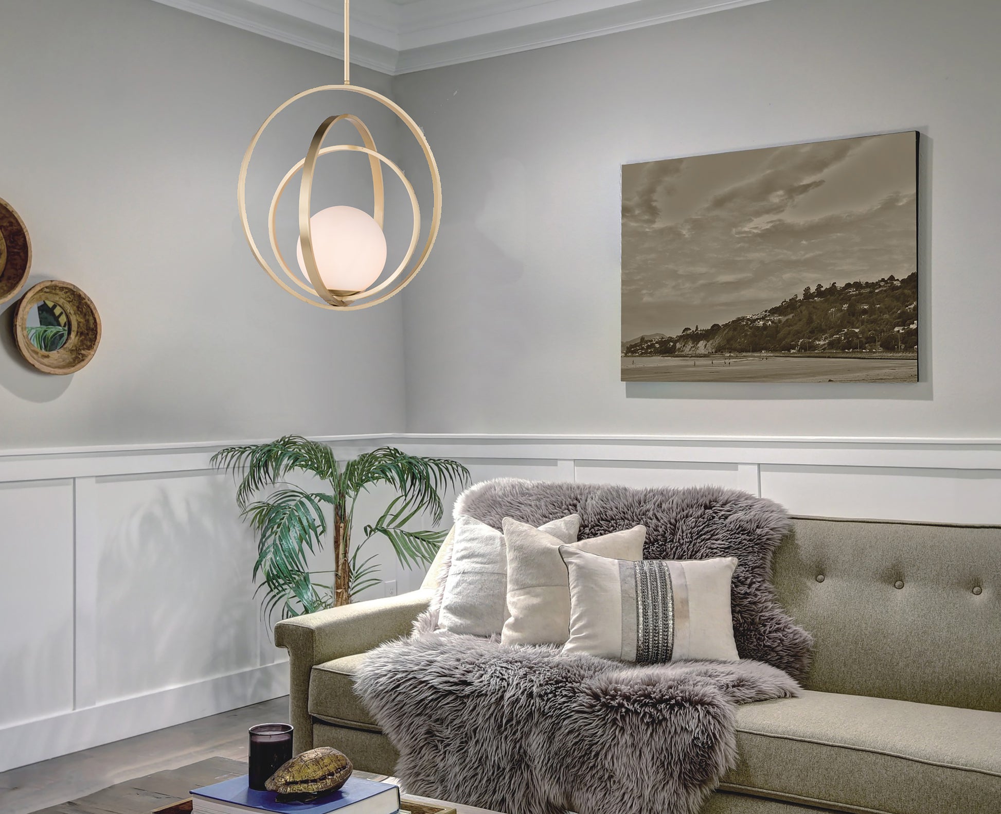 Coronet Pendant Satin Brass by Maxim Lighting