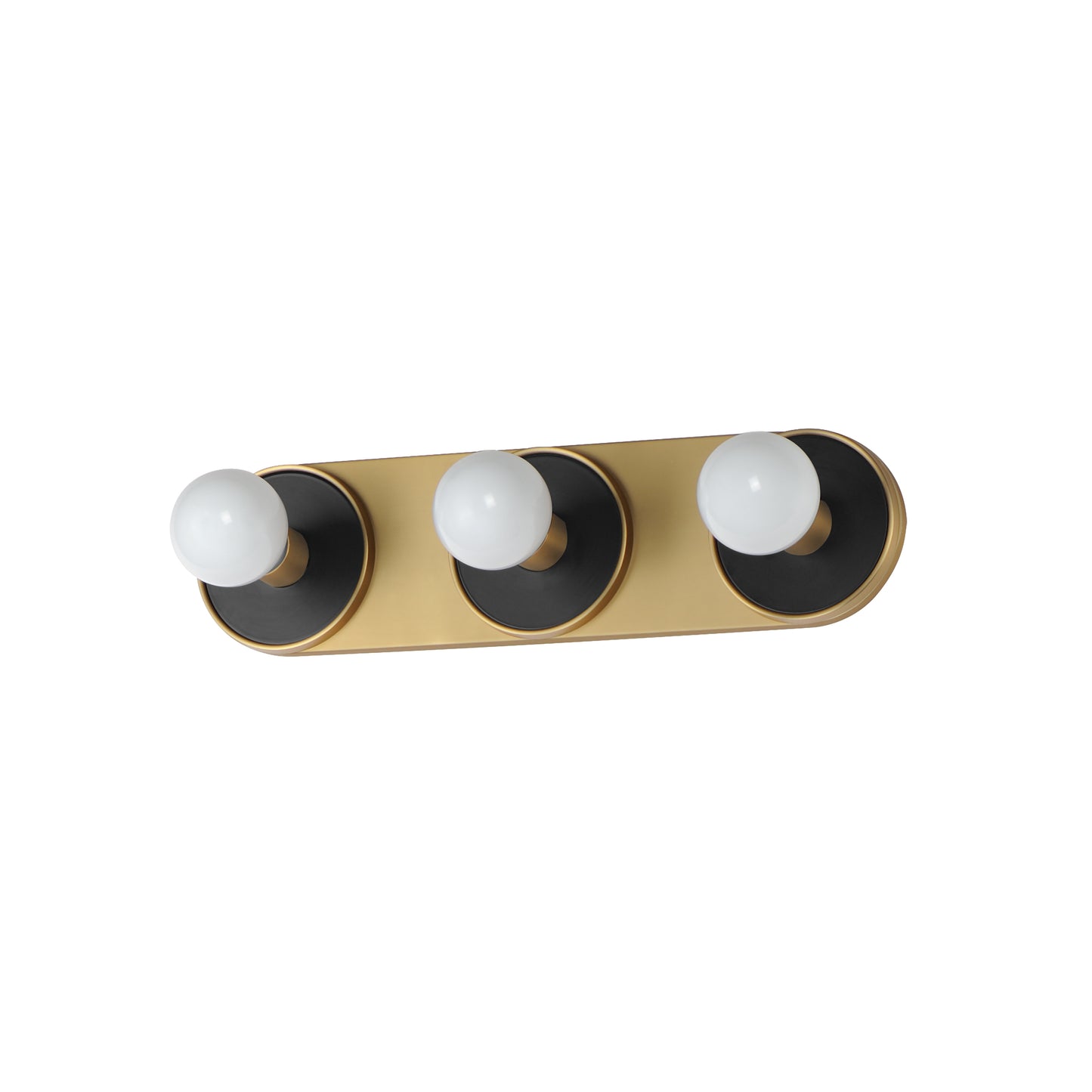 Hollywood 3-Light Sconce Black/Natural Aged Brass by Maxim Lighting