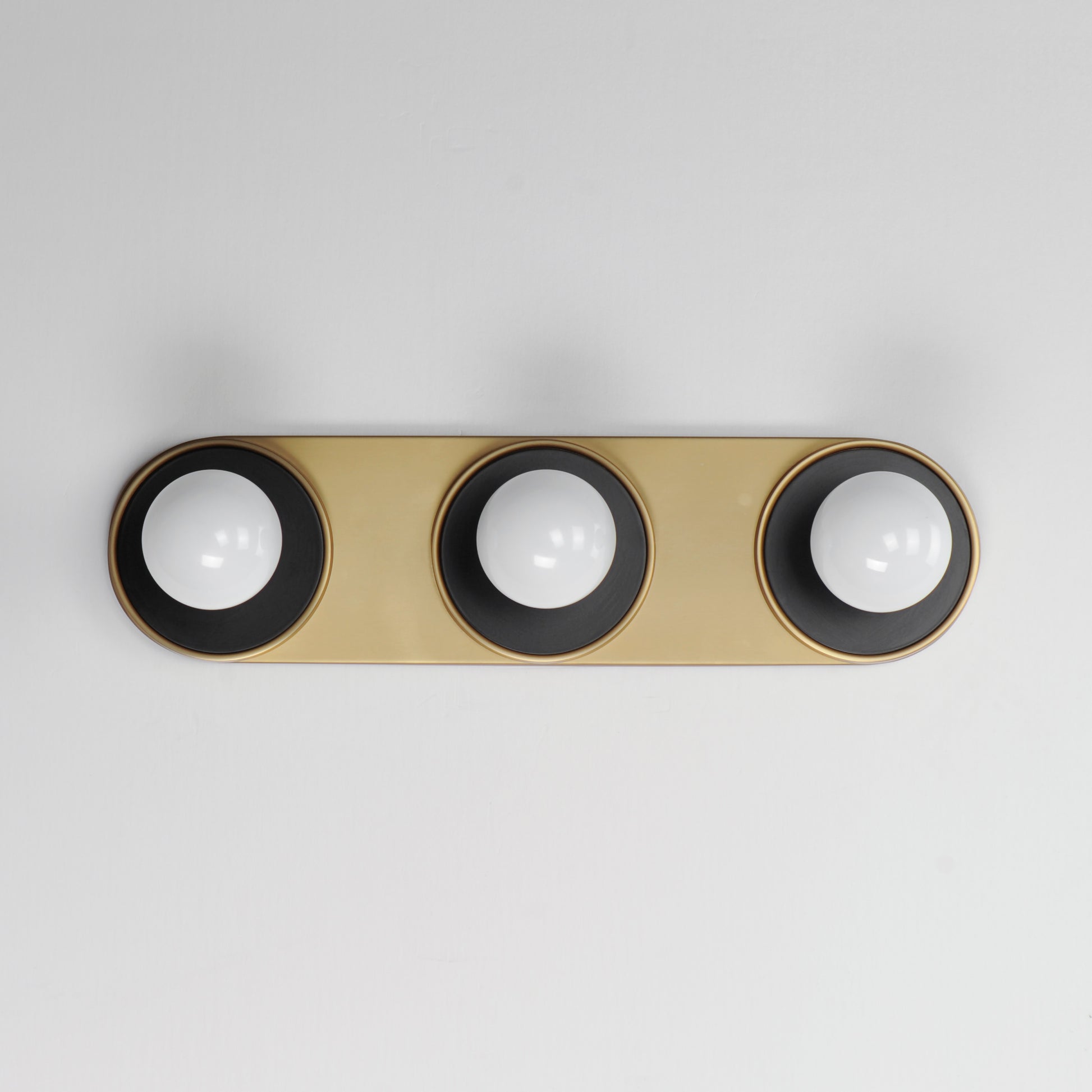 Hollywood 3-Light Sconce Black/Natural Aged Brass by Maxim Lighting