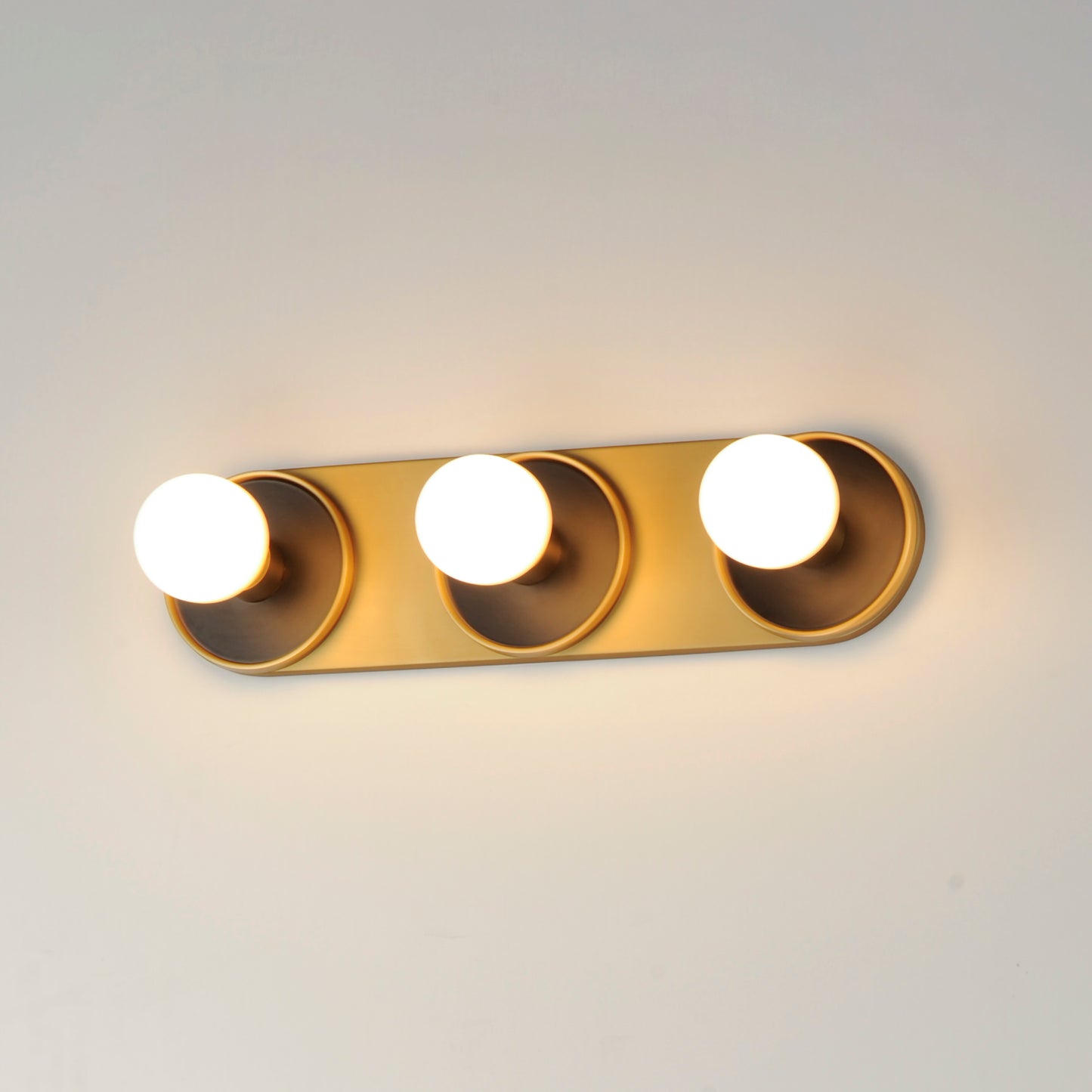 Hollywood 3-Light Sconce Black/Natural Aged Brass by Maxim Lighting