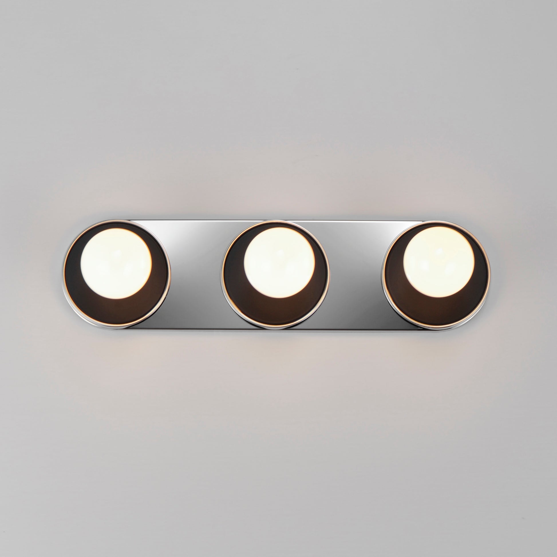 Hollywood 3-Light Sconce Black/Polished Chrome by Maxim Lighting