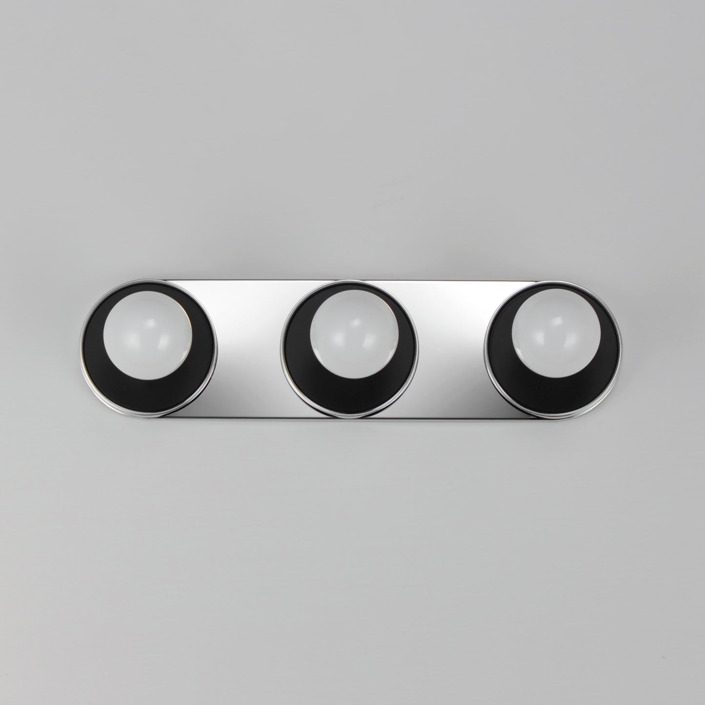 Hollywood 3-Light Sconce Black/Polished Chrome by Maxim Lighting