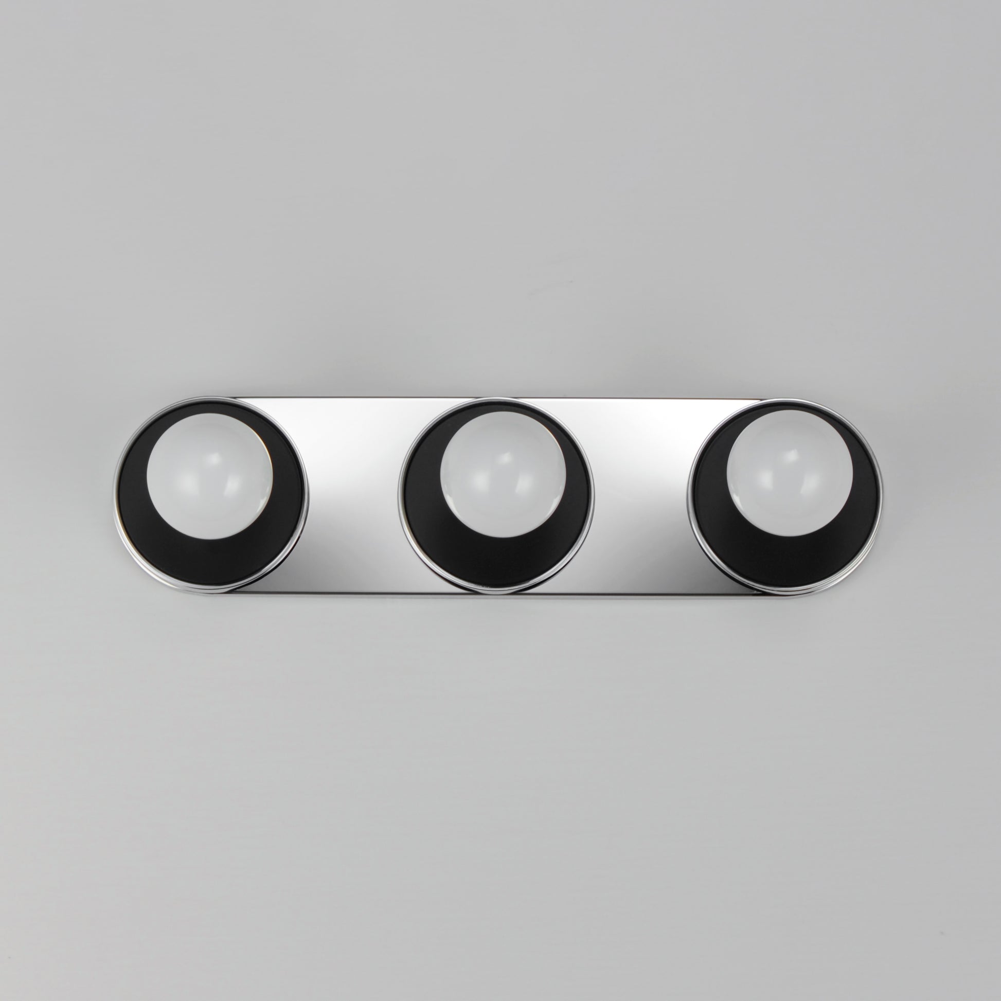 Hollywood 3-Light Sconce Black/Polished Chrome by Maxim Lighting