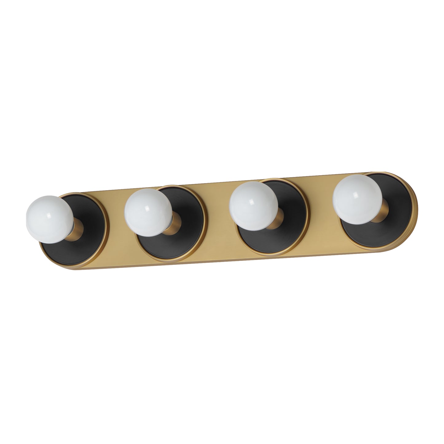 Hollywood 4-Light Sconce Black/Natural Aged Brass by Maxim Lighting