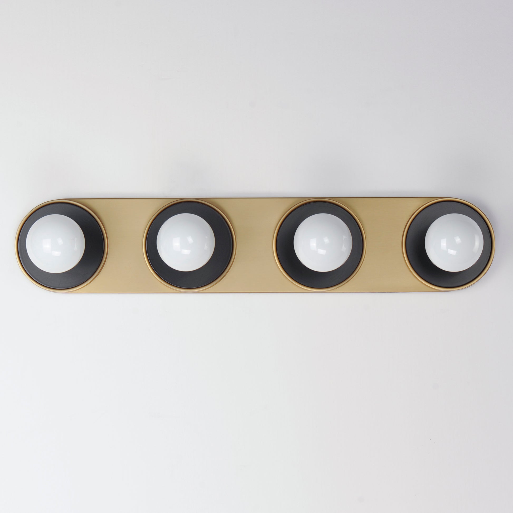 Hollywood 4-Light Sconce Black/Natural Aged Brass by Maxim Lighting