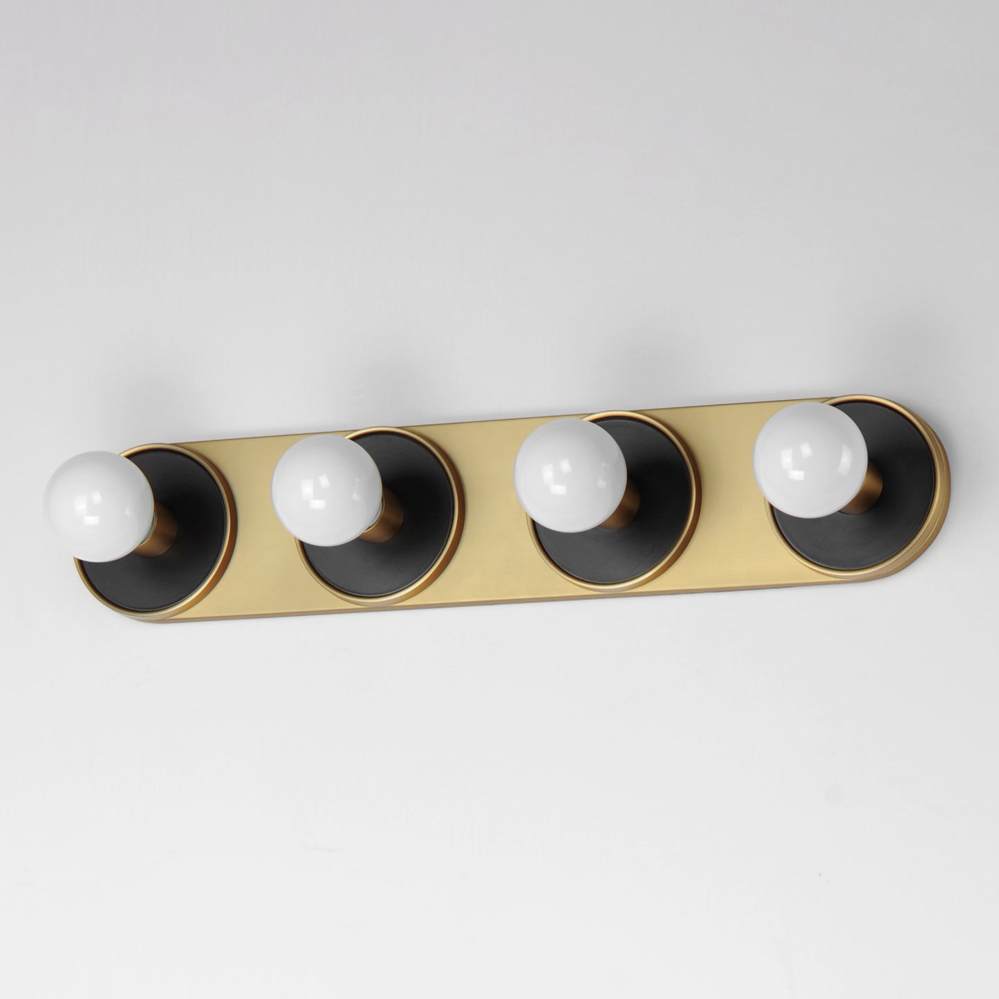 Hollywood 4-Light Sconce Black/Natural Aged Brass by Maxim Lighting