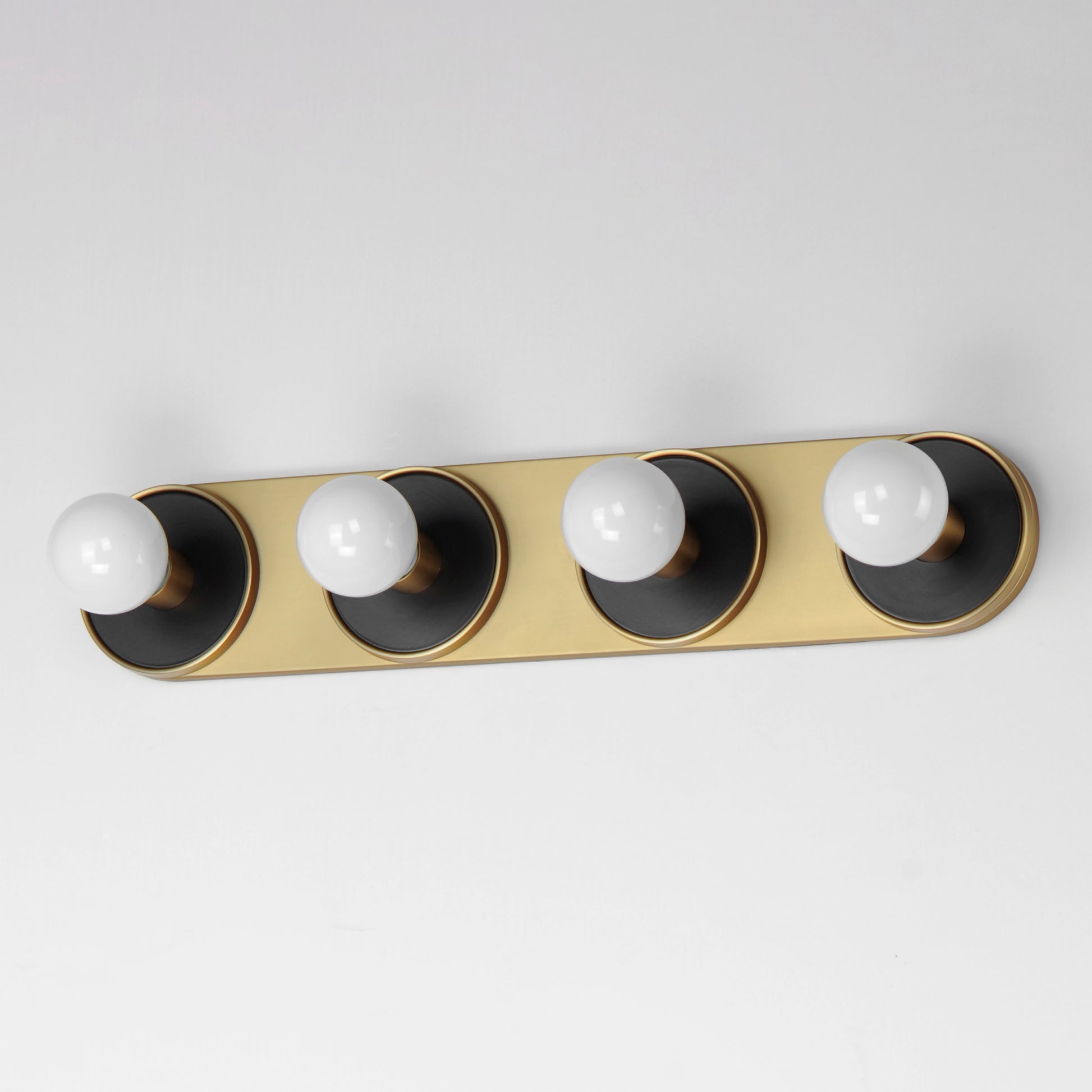 Hollywood 4-Light Sconce Black/Natural Aged Brass by Maxim Lighting