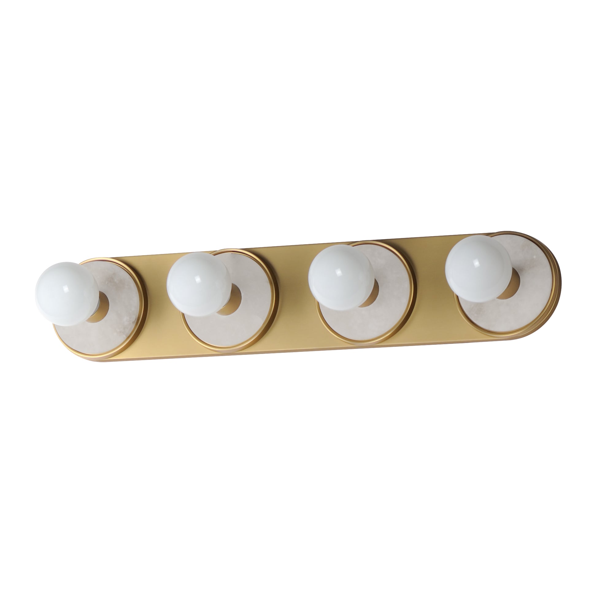 Hollywood Stone 4-Light Sconce Whit Alabaster/Natural Aged Brass by Maxim Lighting