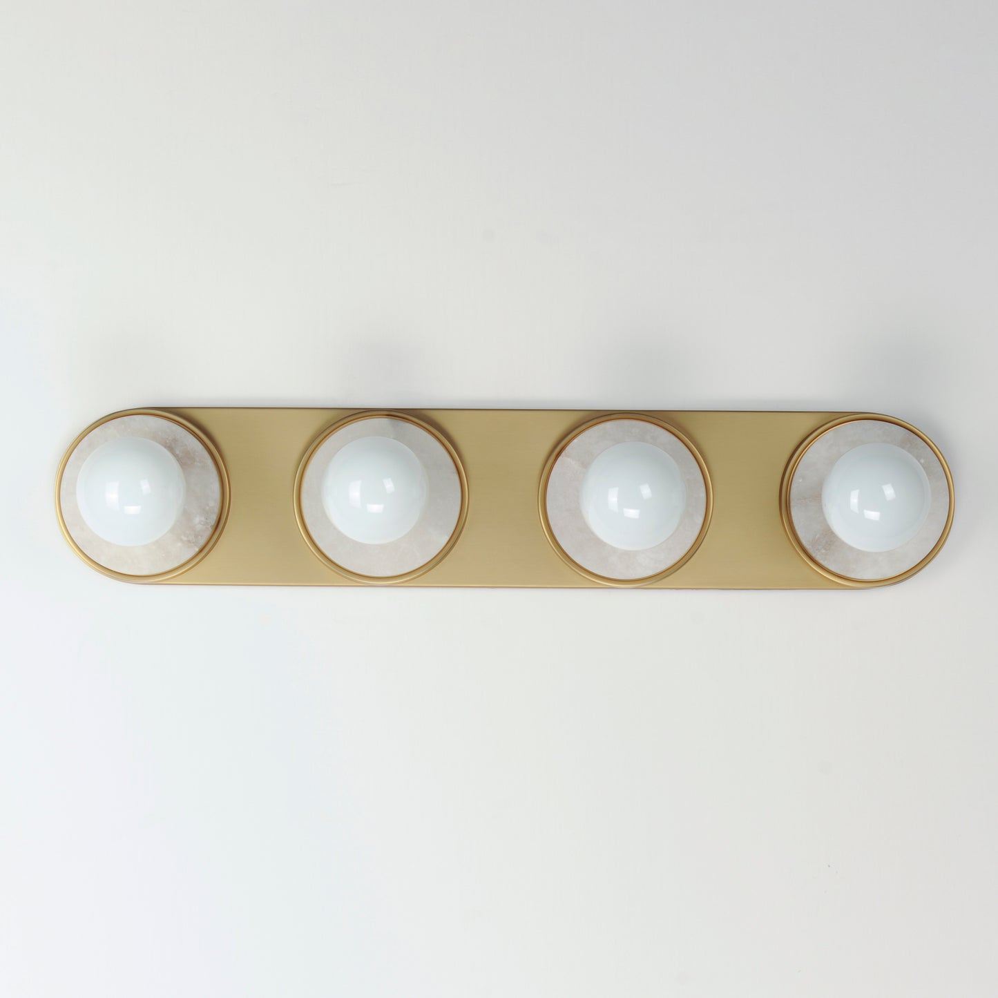 Hollywood Stone 4-Light Sconce Whit Alabaster/Natural Aged Brass by Maxim Lighting