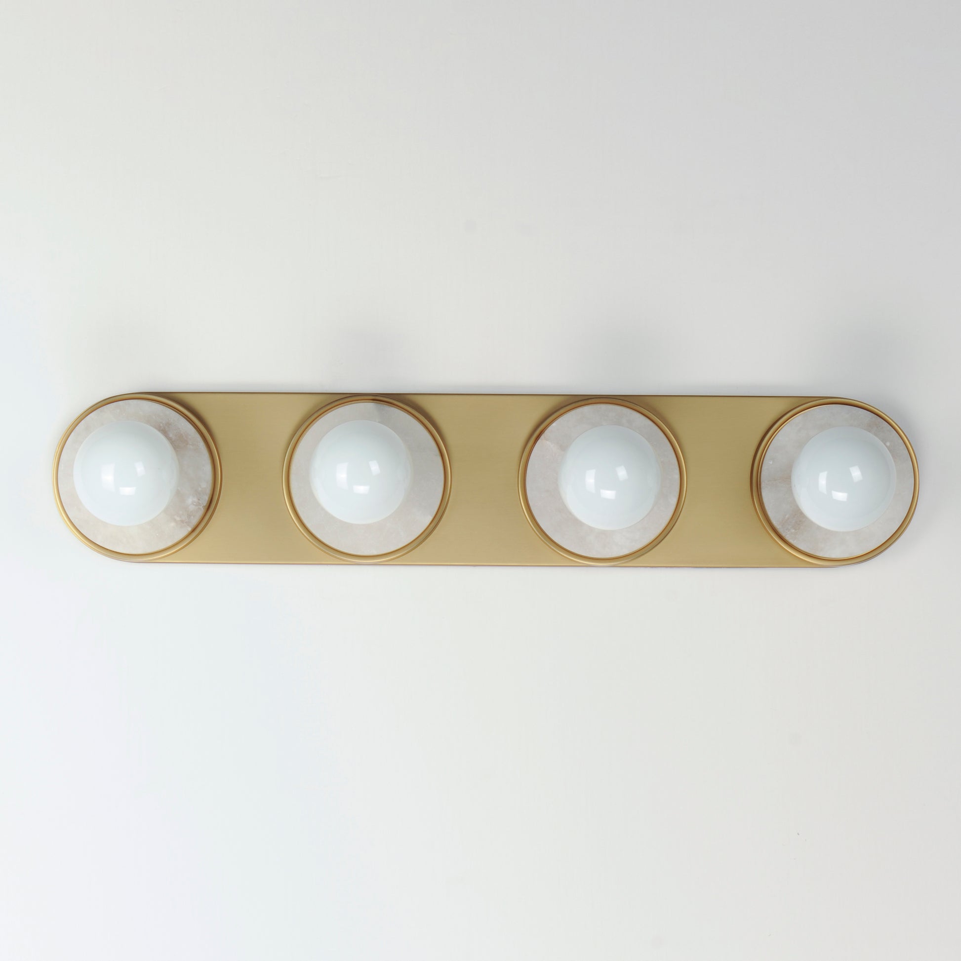 Hollywood Stone 4-Light Sconce Whit Alabaster/Natural Aged Brass by Maxim Lighting