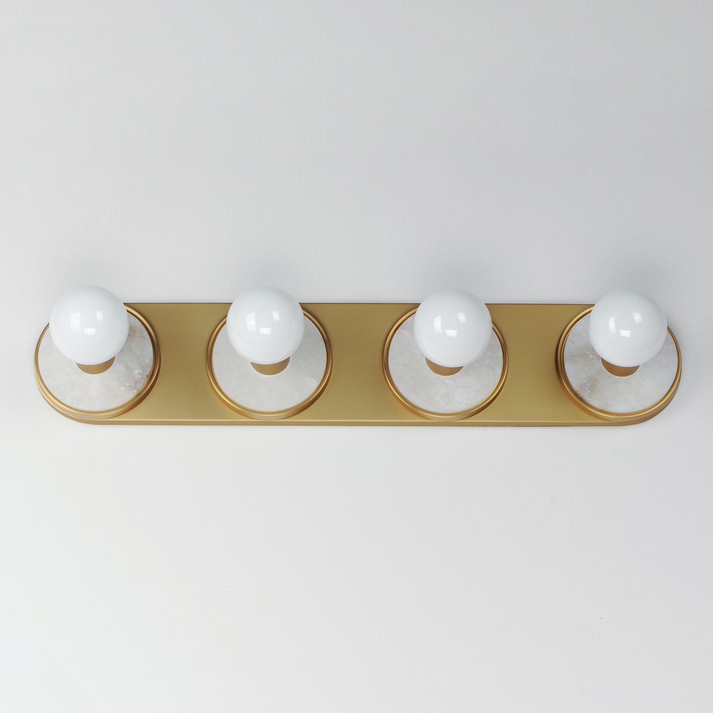 Hollywood Stone 4-Light Sconce Whit Alabaster/Natural Aged Brass by Maxim Lighting