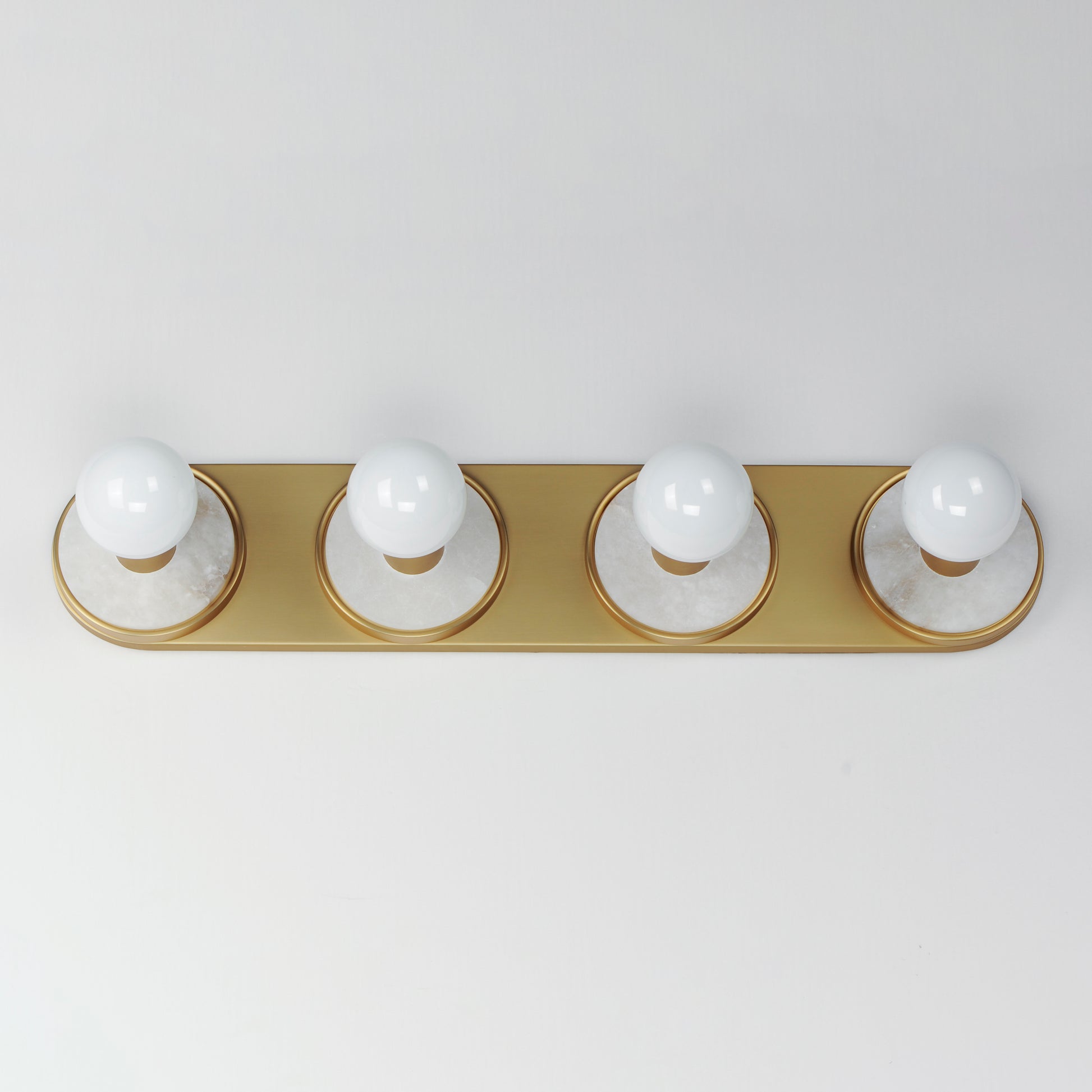 Hollywood Stone 4-Light Sconce Whit Alabaster/Natural Aged Brass by Maxim Lighting