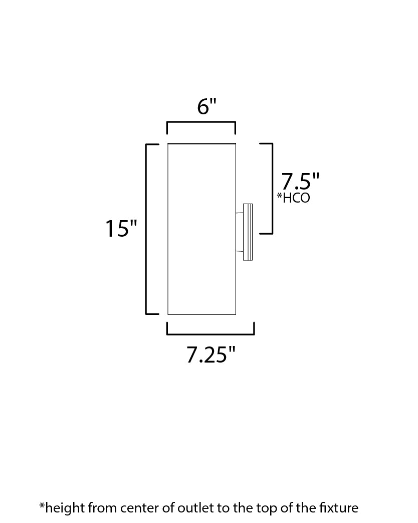 Outpost 2-Light 15"H Outdoor Wall Sconce Brushed Aluminum by Maxim Lighting