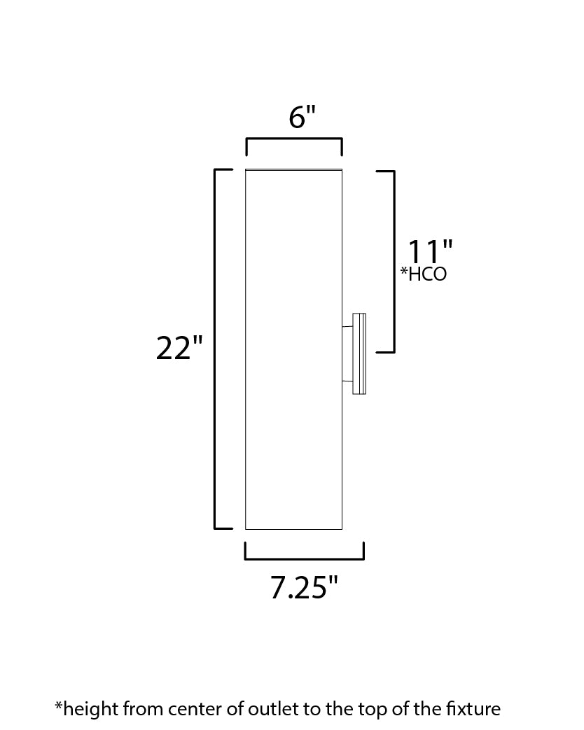 Outpost 2-Light 22"H Outdoor Wall Sconce Black by Maxim Lighting