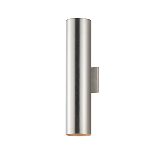 Outpost 2-Light 22"H Outdoor Wall Sconce Brushed Aluminum by Maxim Lighting
