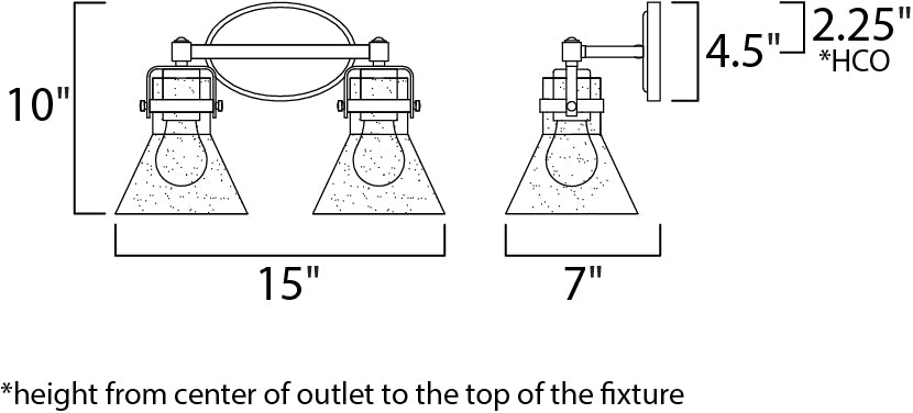 Seafarer 2-Light Bath Vanity Oil Rubbed Bronze by Maxim Lighting