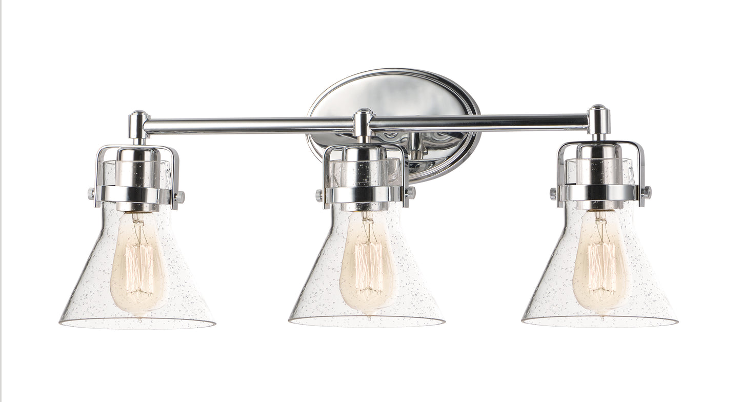 Seafarer 3-Light Bath Vanity With Bulbs Polished Chrome by Maxim Lighting