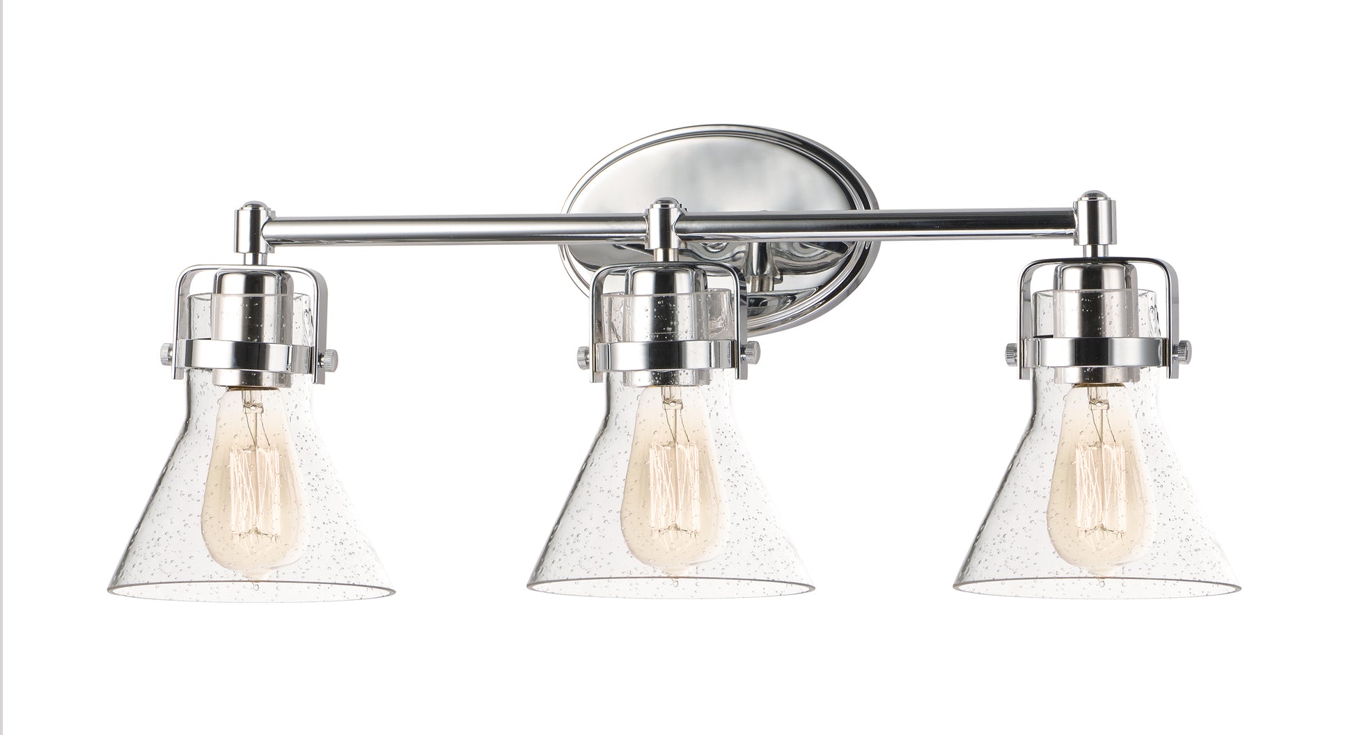 Seafarer 3-Light Bath Vanity With Bulbs Polished Chrome by Maxim Lighting