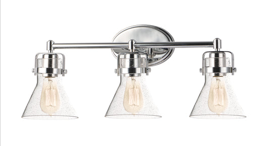 Seafarer 3-Light Bath Vanity With Bulbs Polished Chrome by Maxim Lighting