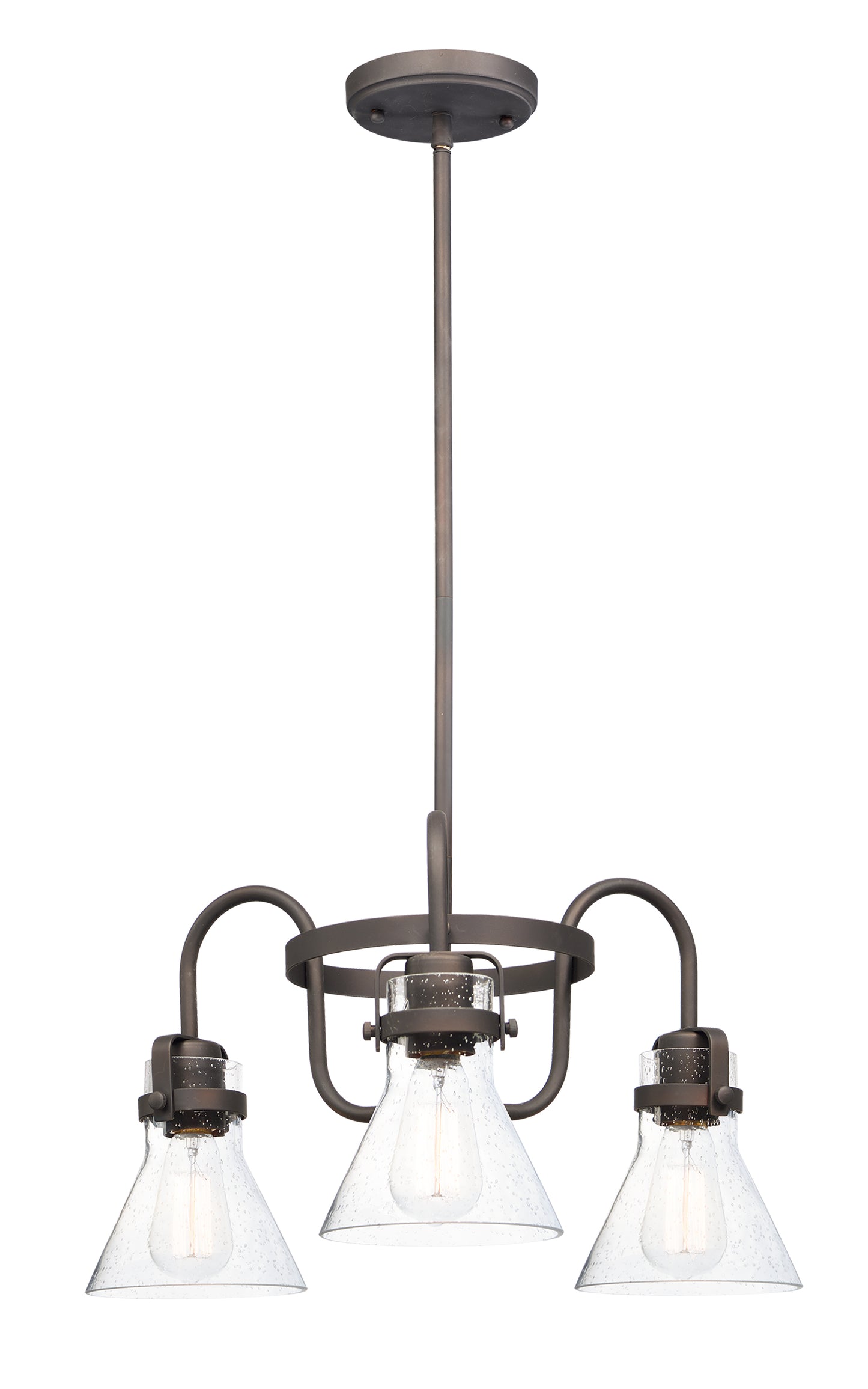 Seafarer 3-Light Chandelier With Bulbs Oil Rubbed Bronze by Maxim Lighting