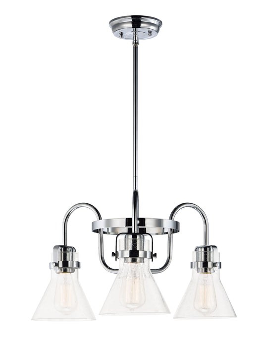 Seafarer 3-Light Chandelier With Bulbs Polished Chrome by Maxim Lighting