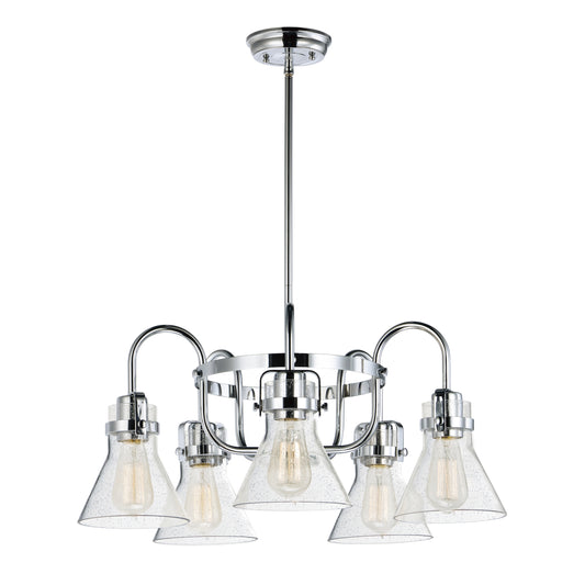 Seafarer 5-Light Chandelier With Bulbs Polished Chrome by Maxim Lighting