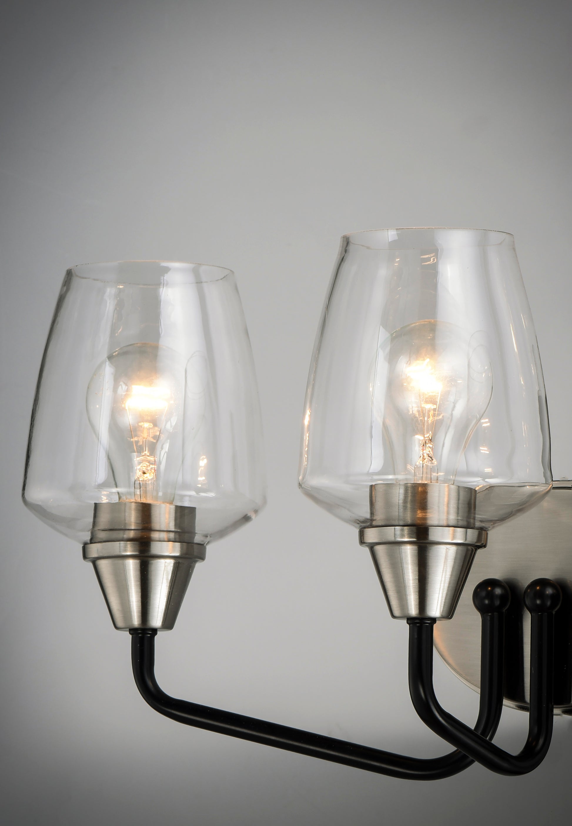 Goblet 3-Light Bath Vanity Black/Satin Nickel by Maxim Lighting