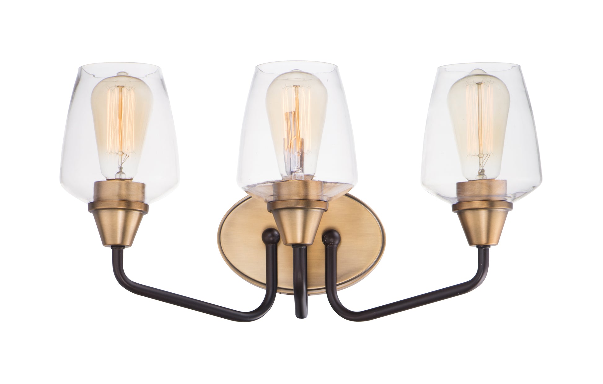 Goblet 3-Light Bath Vanity Bronze/Antique Brass by Maxim Lighting