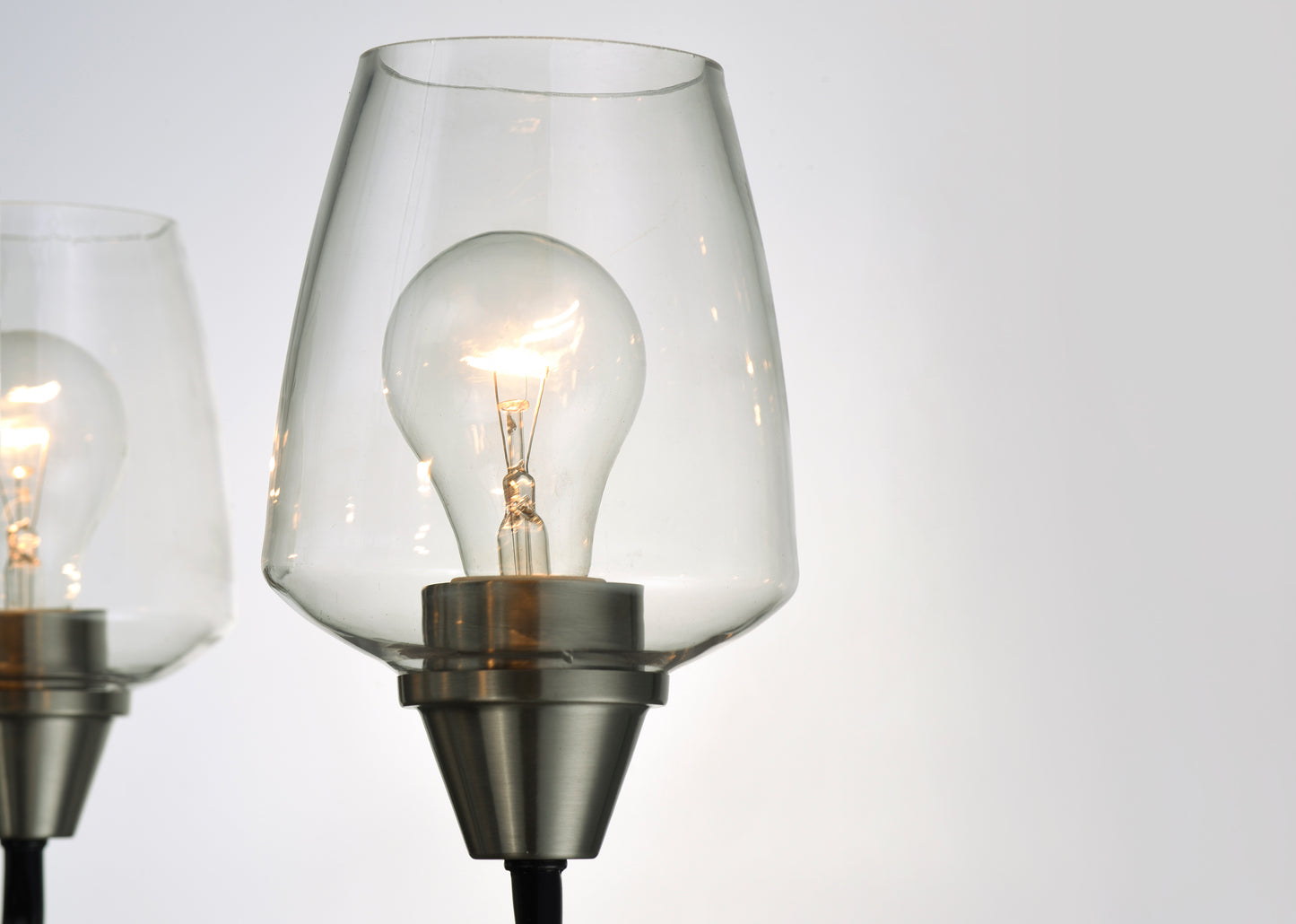 Goblet 3-Light Chandelier Black/Satin Nickel by Maxim Lighting