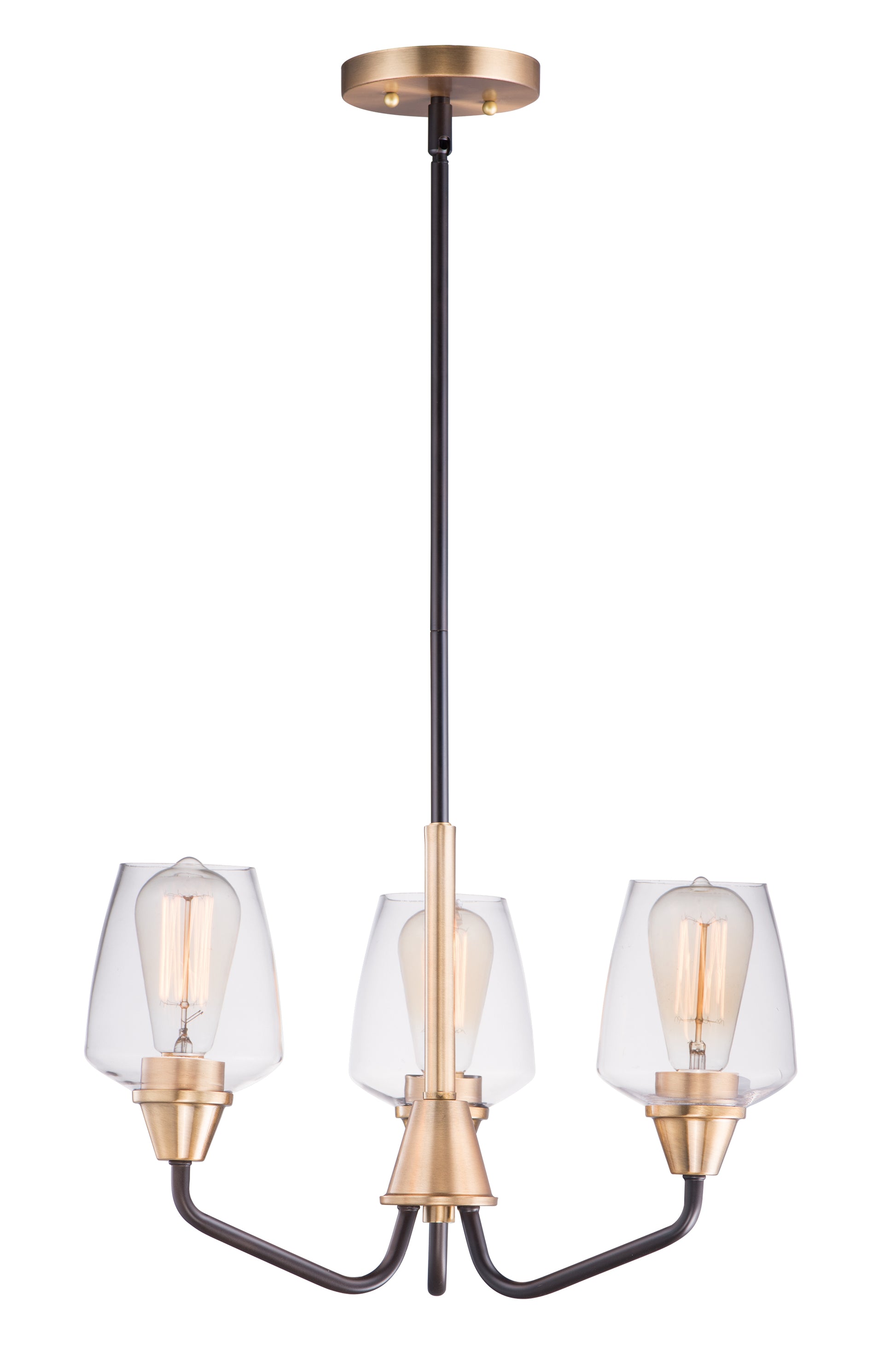 Goblet 3-Light Chandelier Bronze/Antique Brass by Maxim Lighting