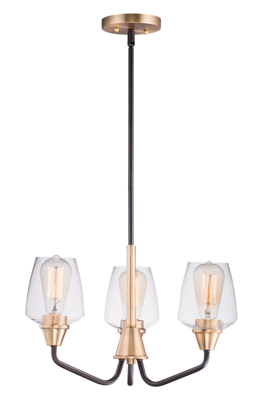 Goblet 3-Light Chandelier Bronze/Antique Brass by Maxim Lighting