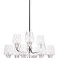 Goblet 9-Light Chandelier Black/Satin Nickel by Maxim Lighting