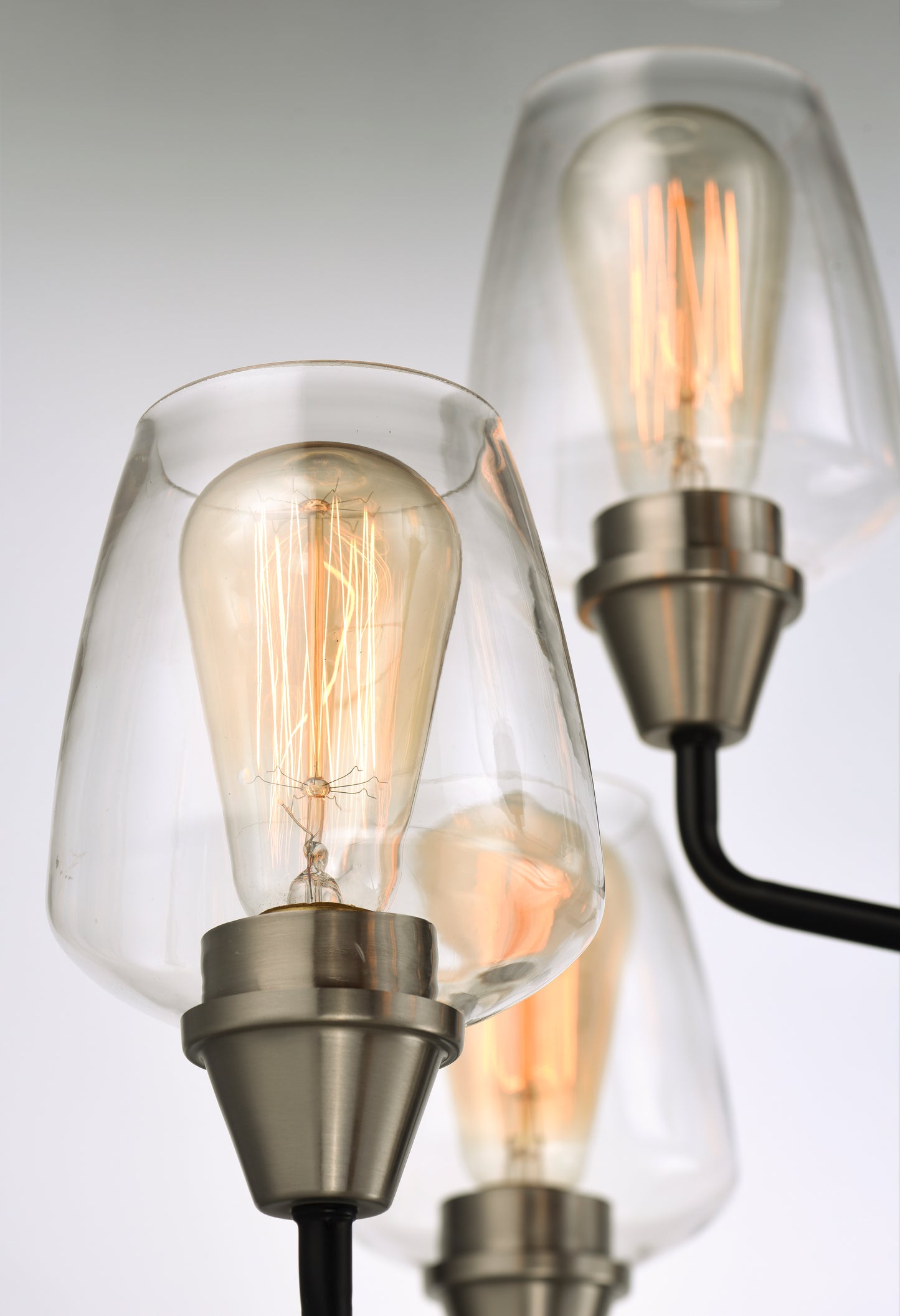 Goblet 9-Light Chandelier Black/Satin Nickel by Maxim Lighting