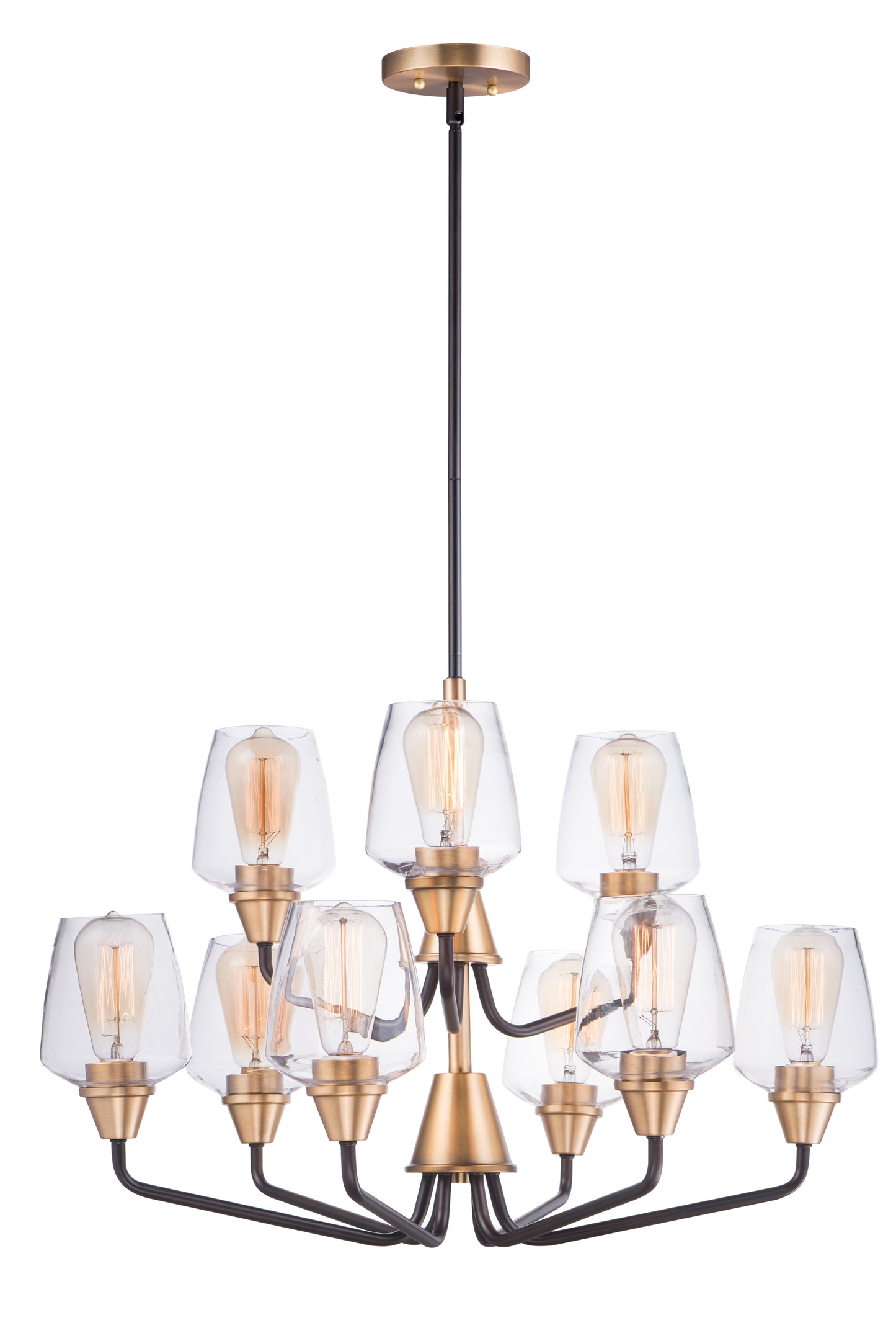 Goblet 9-Light Chandelier Bronze/Antique Brass by Maxim Lighting