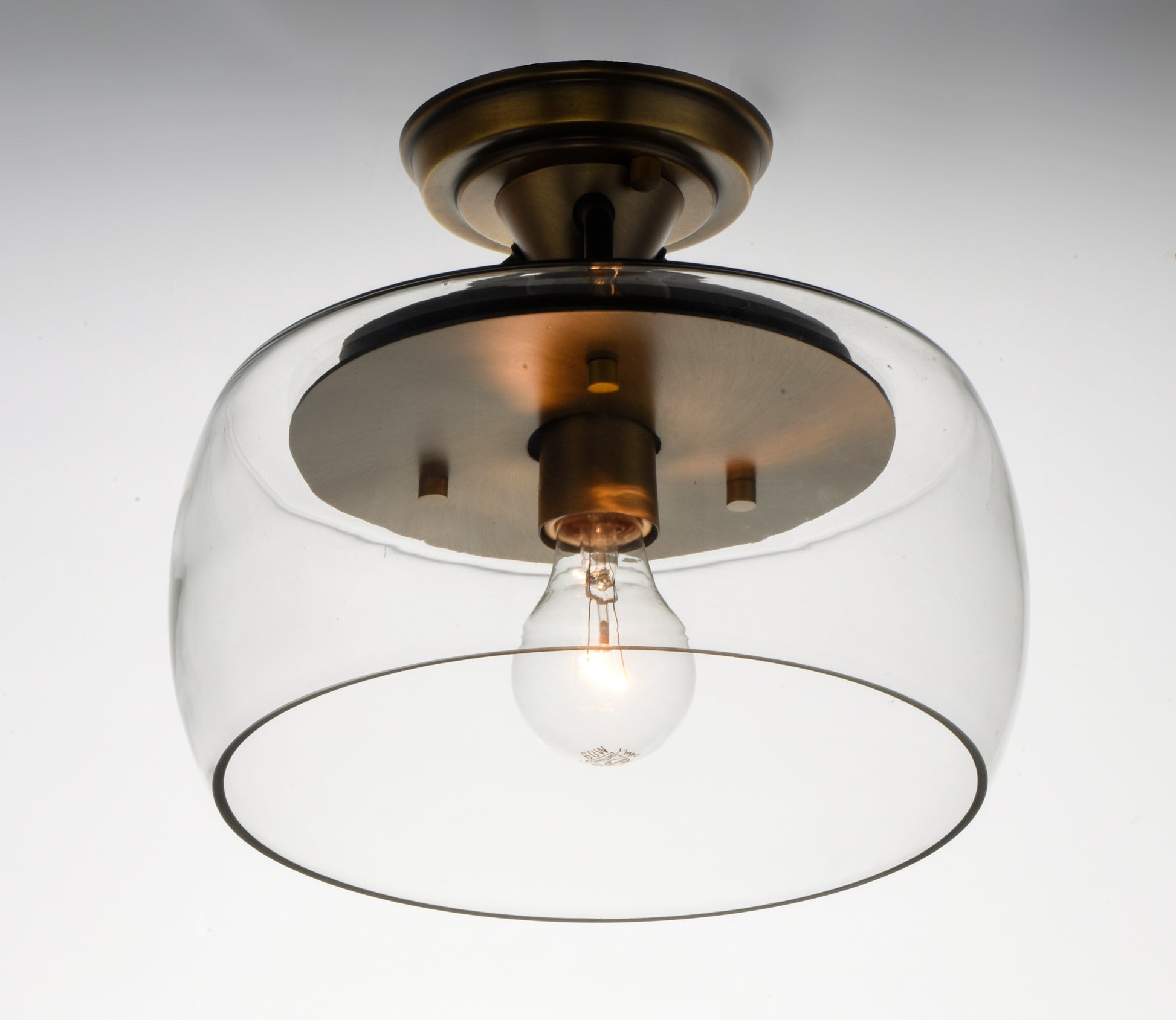 Goblet Semi Flush Mount Bronze/Antique Brass by Maxim Lighting