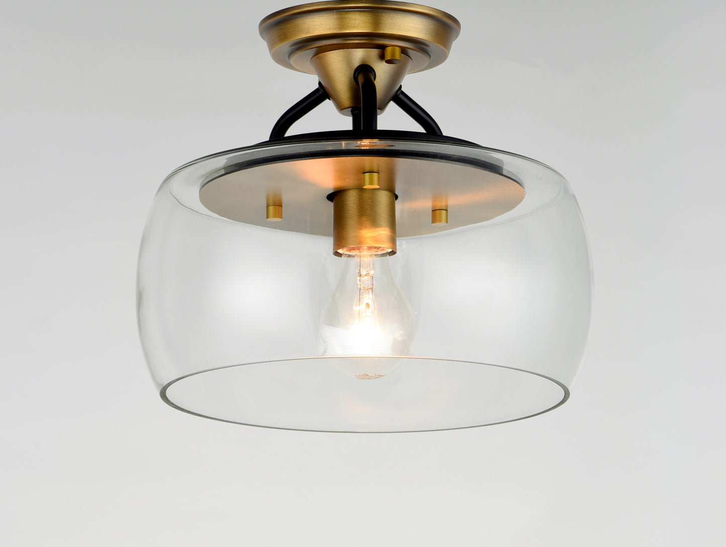 Goblet Semi Flush Mount Bronze/Antique Brass by Maxim Lighting