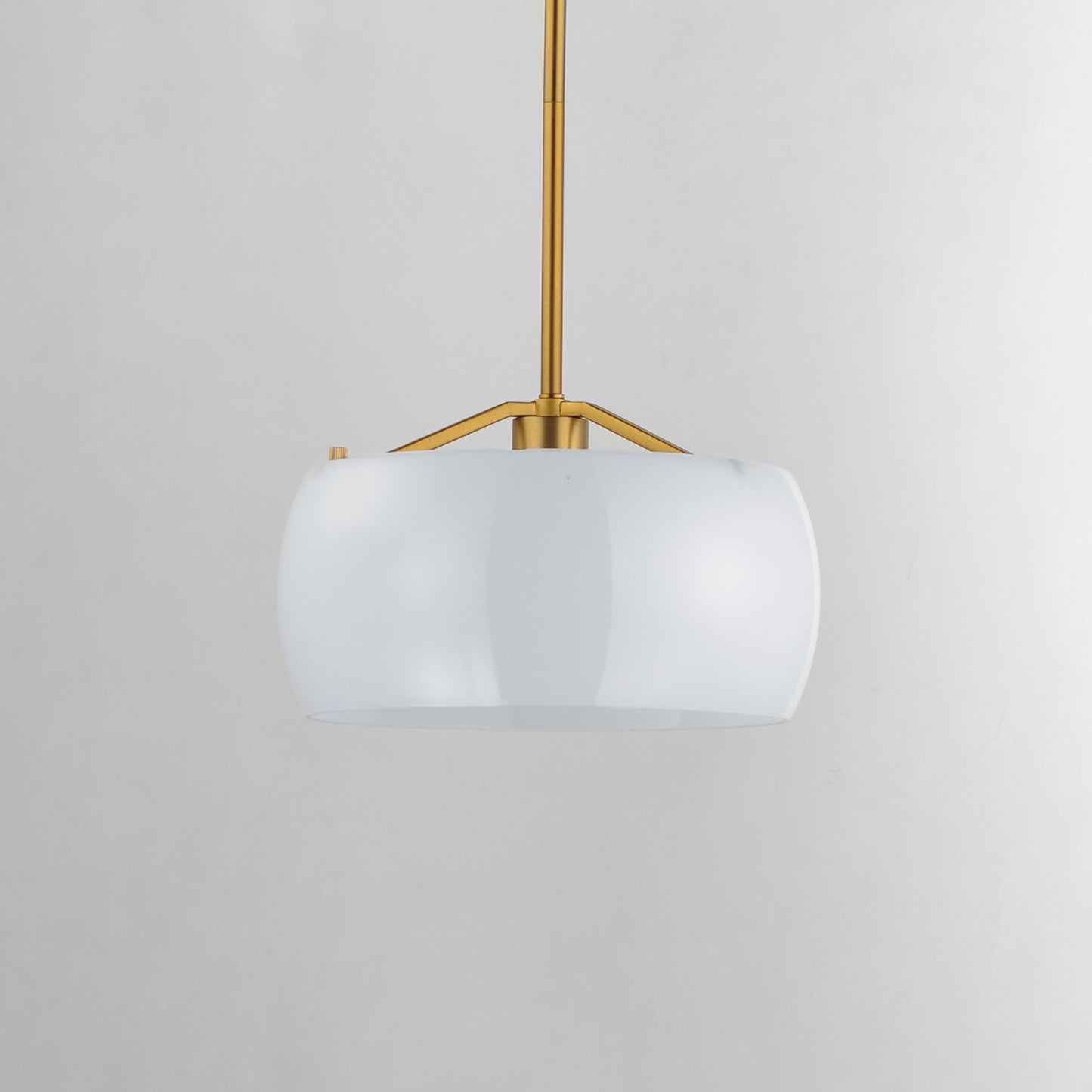 Glazed Pendant White/Natural Aged Brass by Maxim Lighting