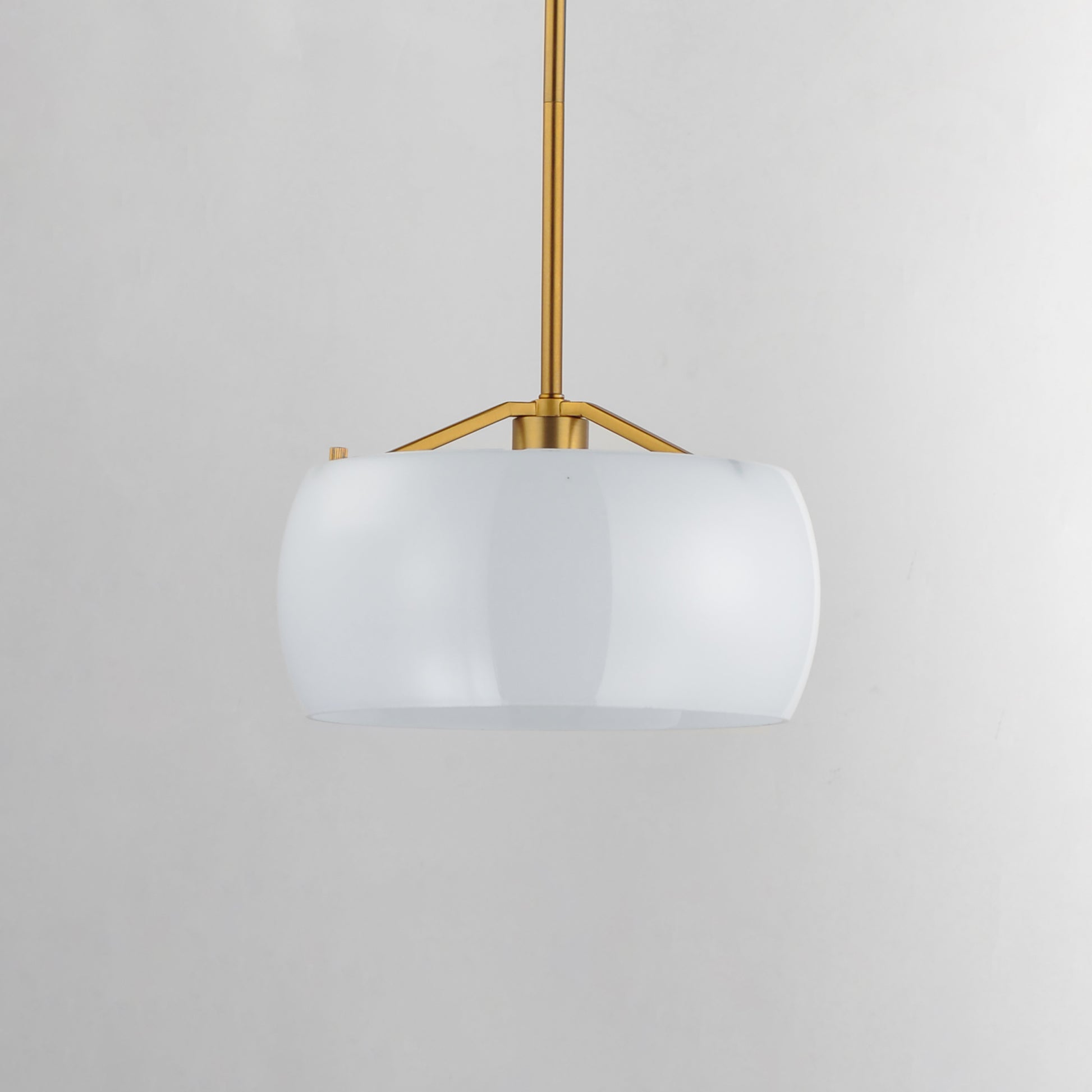 Glazed Pendant White/Natural Aged Brass by Maxim Lighting