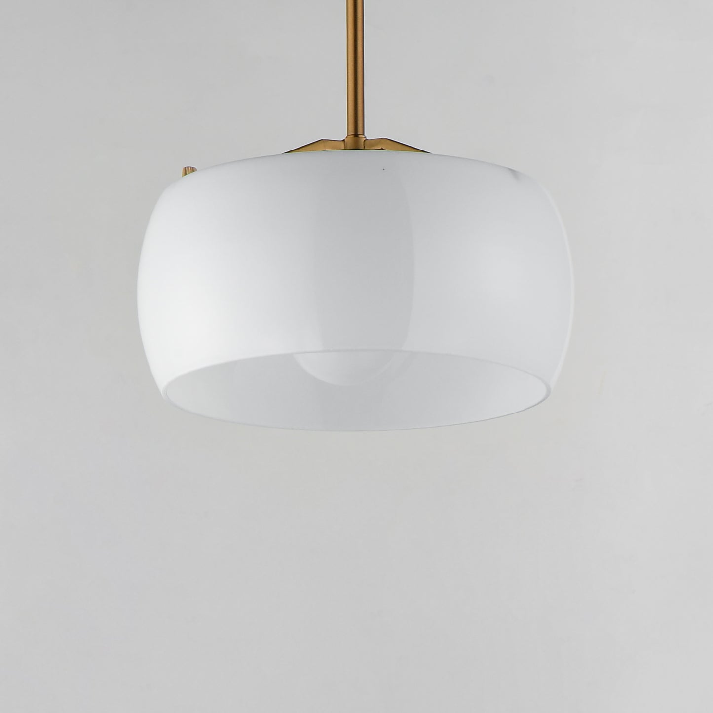 Glazed Pendant White/Natural Aged Brass by Maxim Lighting