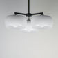 Glazed 3-Light Chandelier White/Black by Maxim Lighting