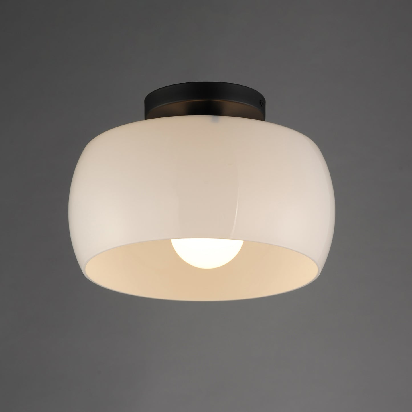 Glazed Flush Mount White/Black by Maxim Lighting