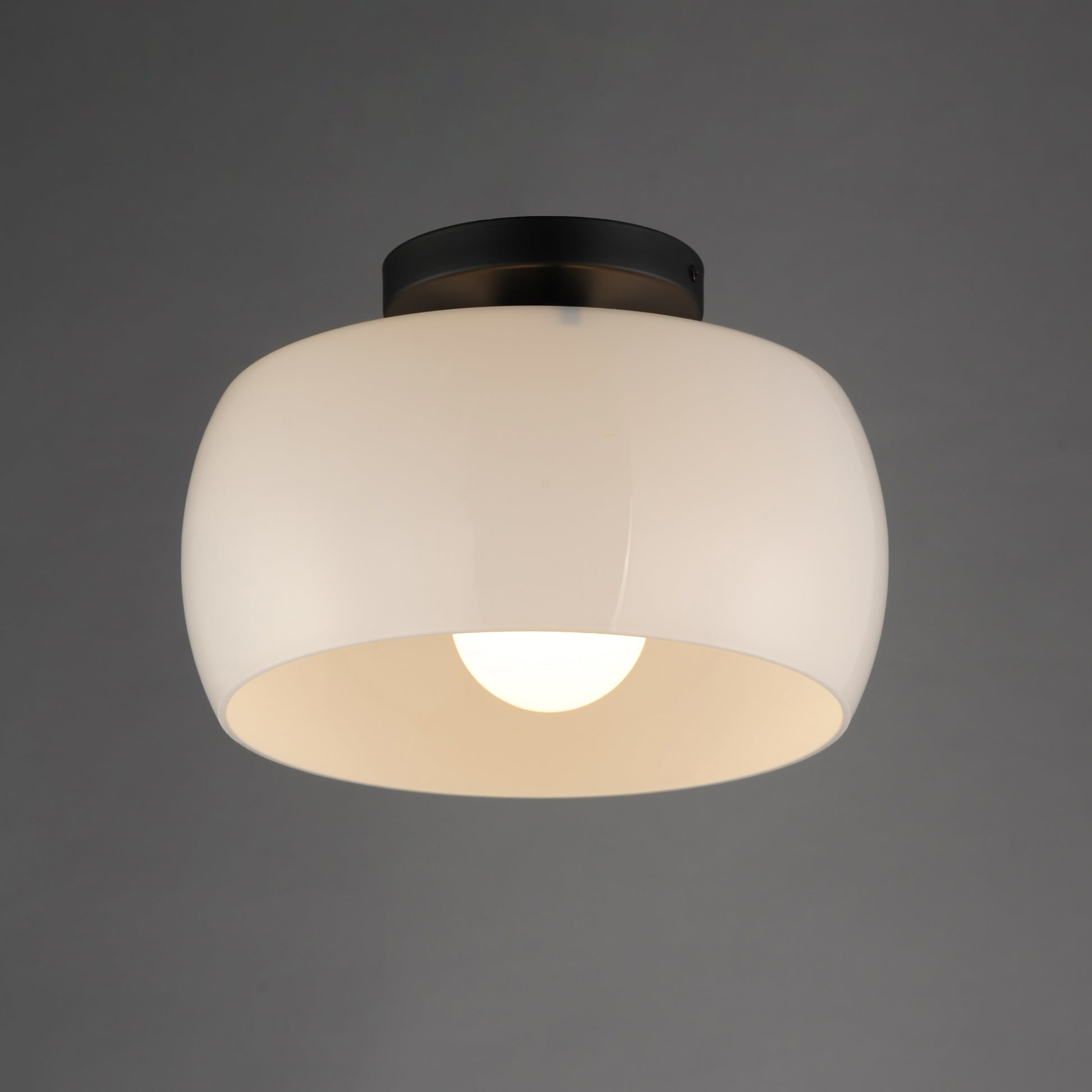 Glazed Flush Mount White/Black by Maxim Lighting