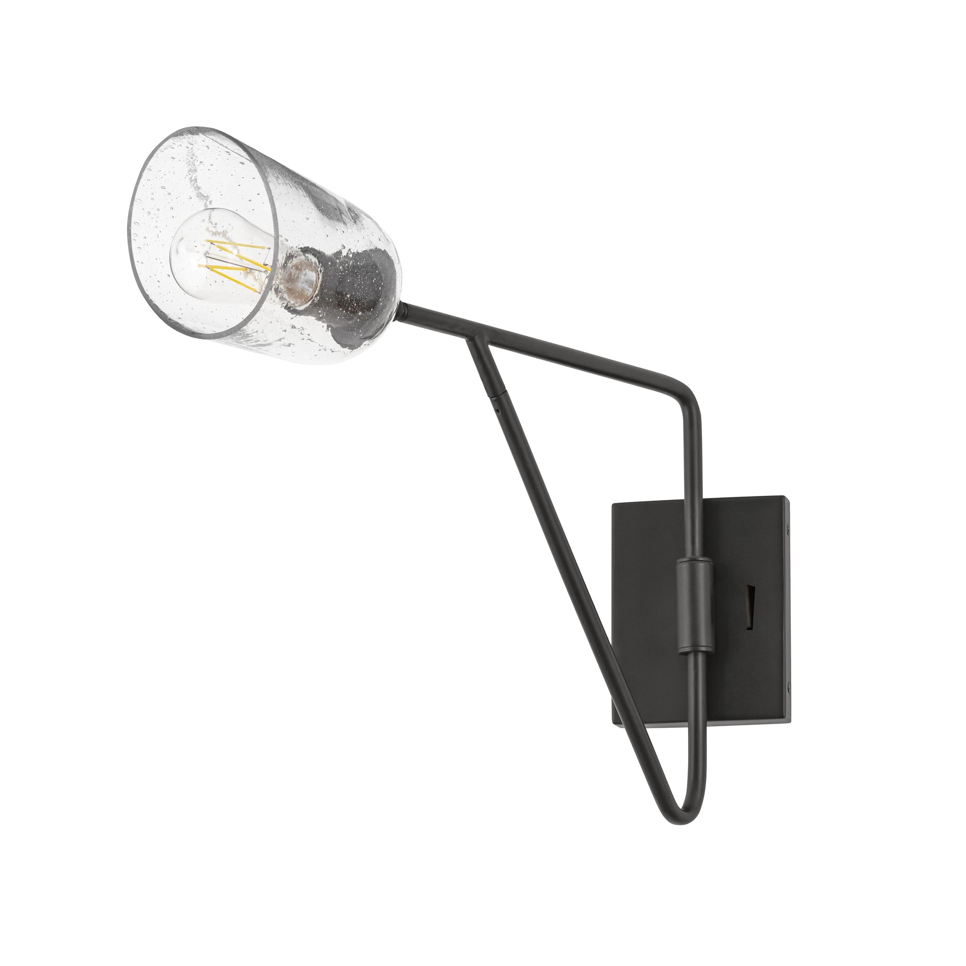 Keppe Swing Arm Wall Sconce Dark Bronze by Maxim Lighting