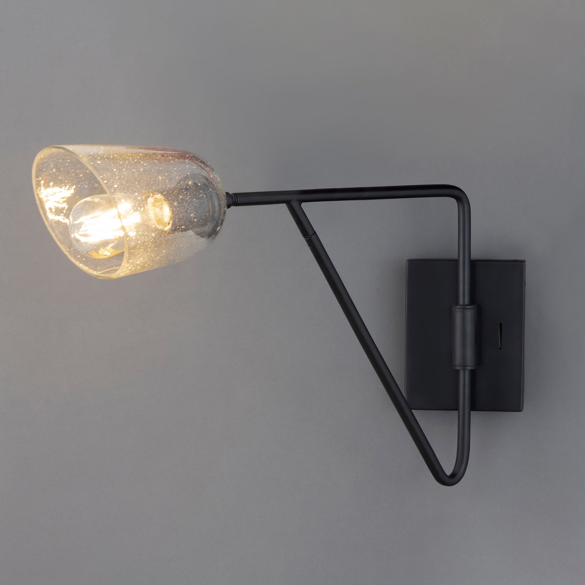Keppe Swing Arm Wall Sconce Dark Bronze by Maxim Lighting