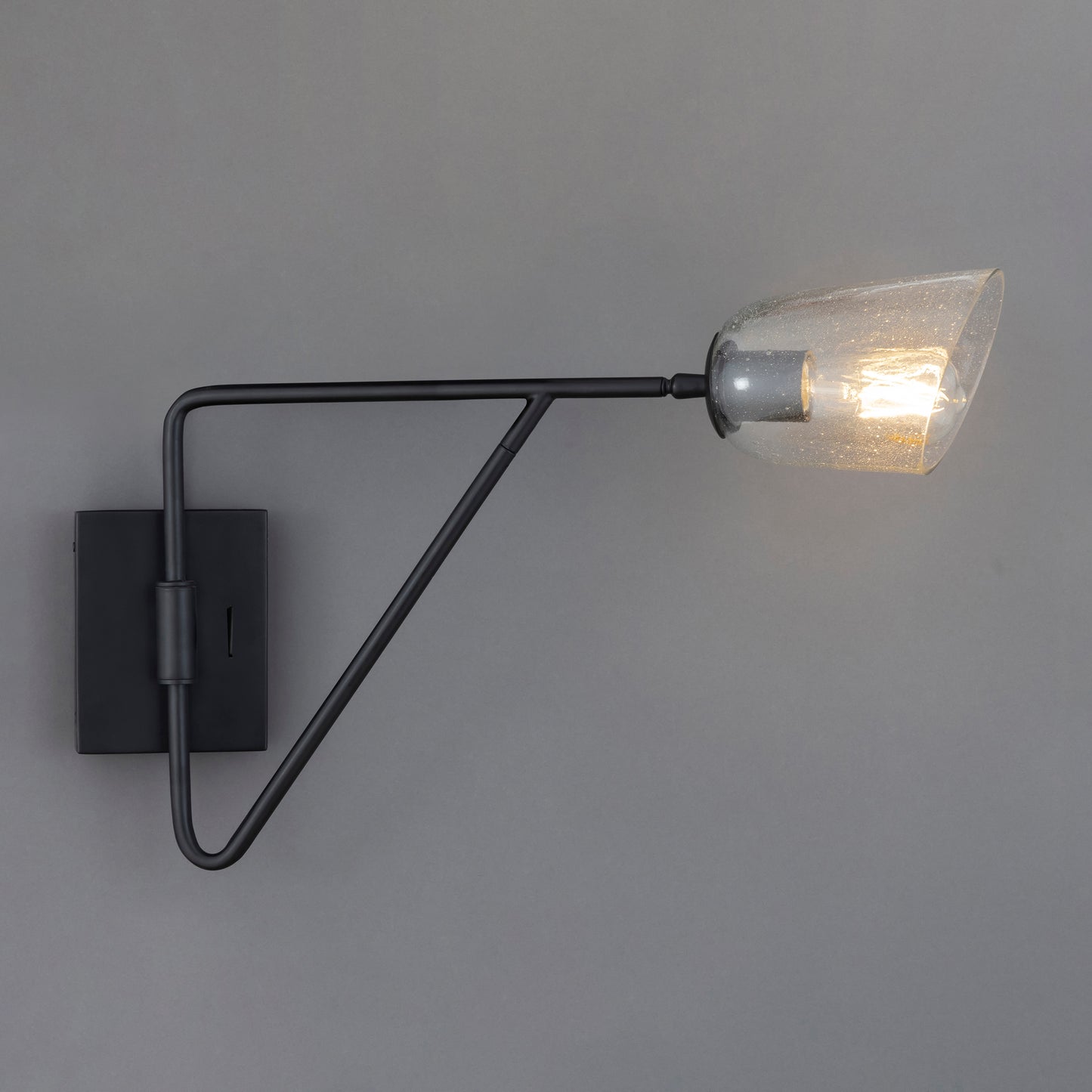 Keppe Swing Arm Wall Sconce Dark Bronze by Maxim Lighting