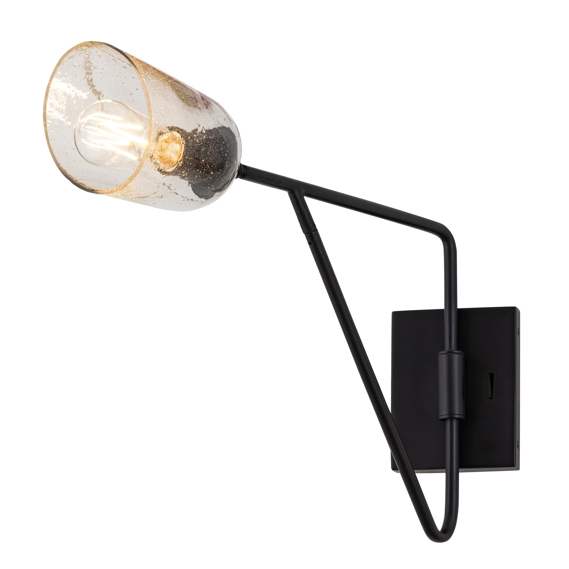 Keppe Swing Arm Wall Sconce Dark Bronze by Maxim Lighting