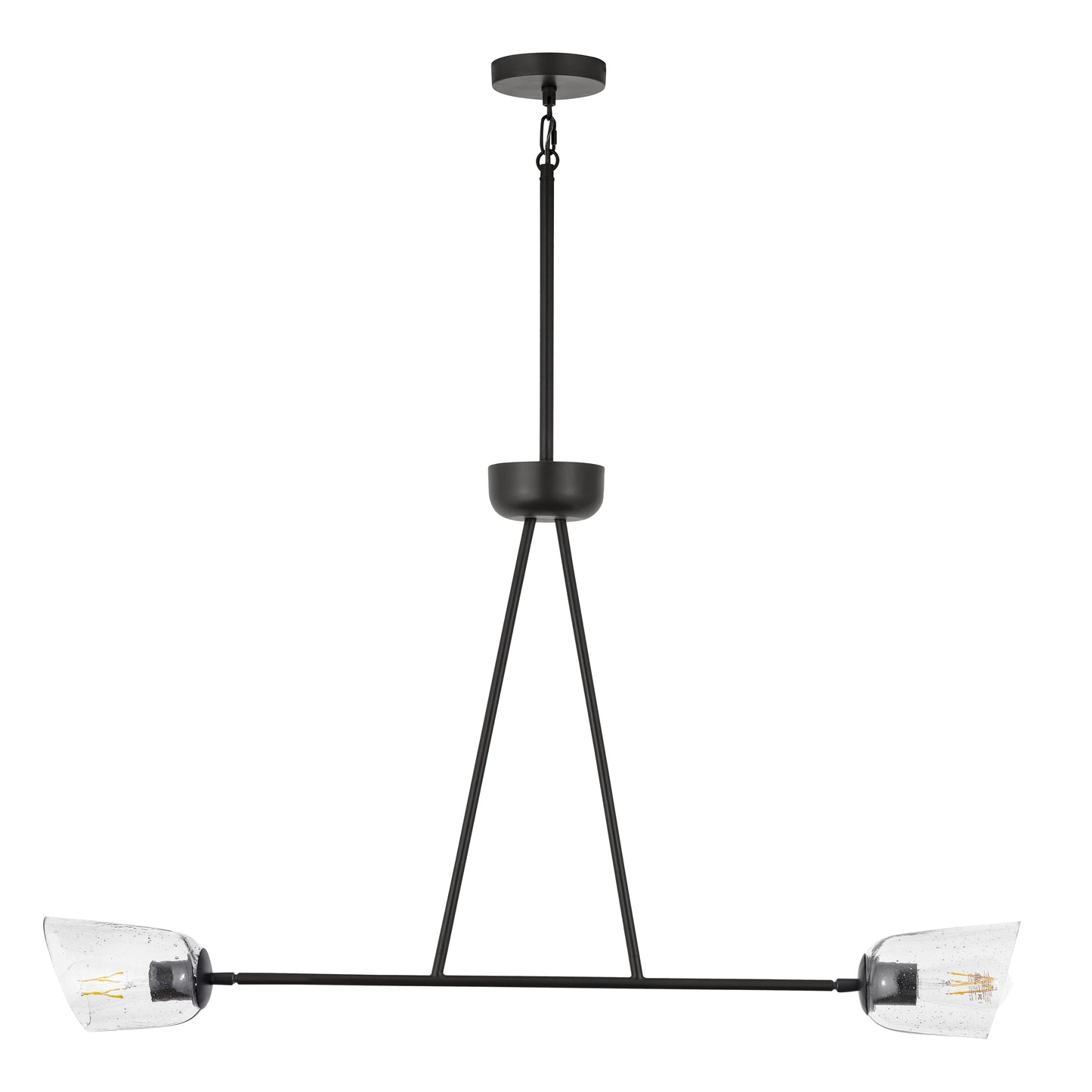 Keppe 2-Light Linear Pendant Dark Bronze by Maxim Lighting